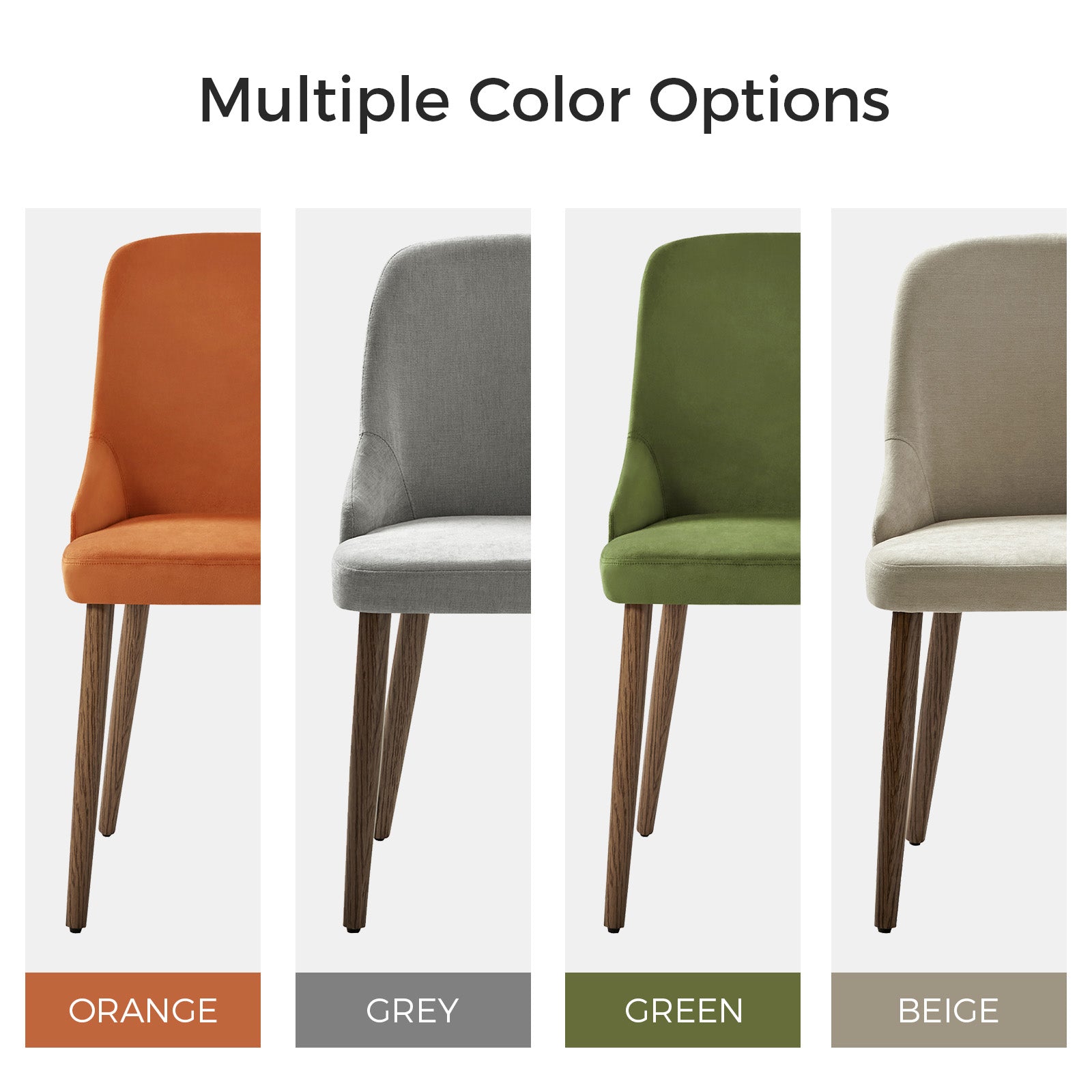 Andrea Modern Dining Chairs Set of 2 - Ergonomic Comfortable Kitchen Chairs for Home, Restaurant & Office - Versatile Design for Small Spaces & Contemporary Decor