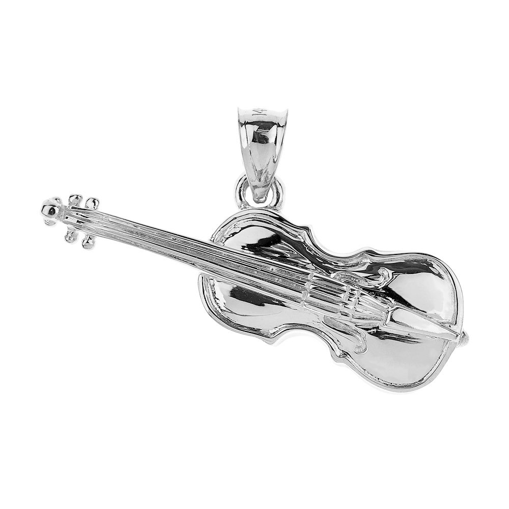 925 Sterling Silver Music Charm Cello Pendant Necklace for Women - Elegant Gift for Musicians, Music Lovers & Orchestra Performers - Perfect for Concerts, Graduations & Special Occasions
