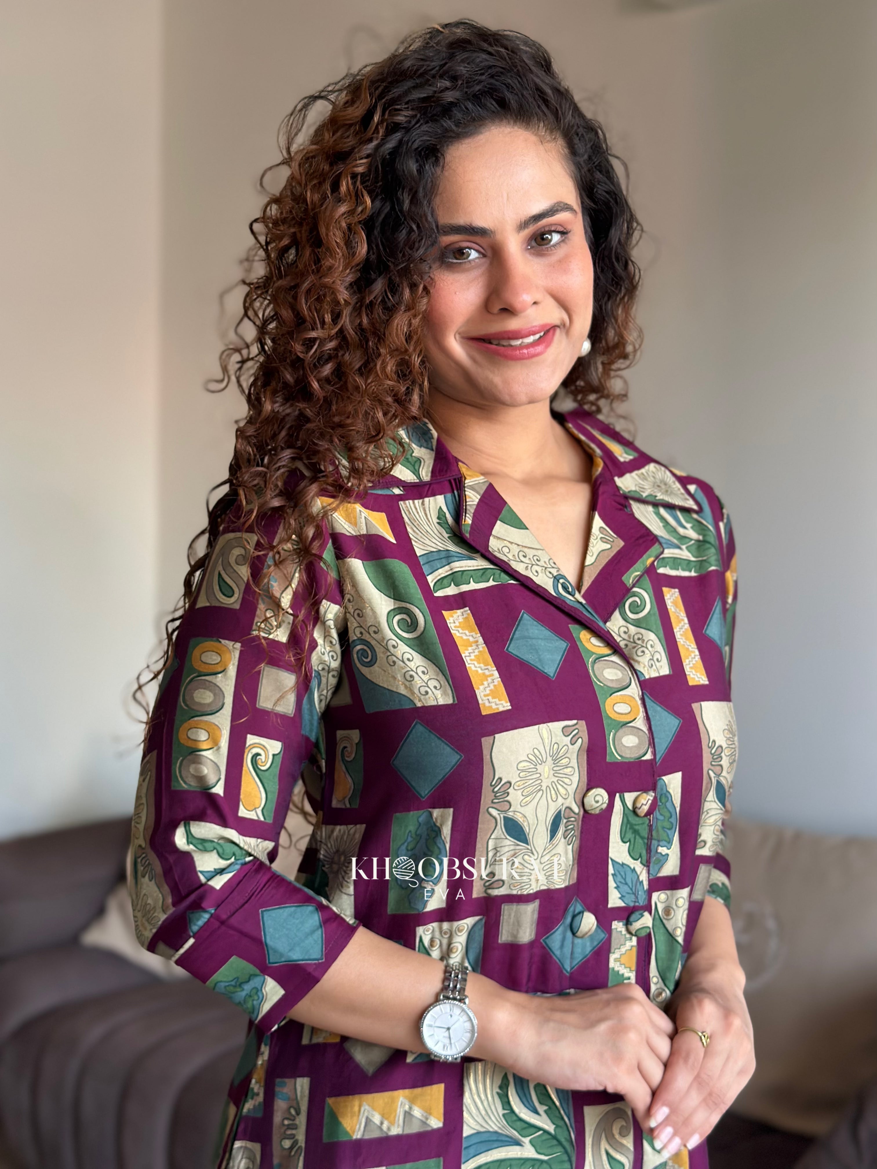 Queendom Maroon Kurta Set - Traditional Indian Ethnic Wear for Women, Perfect for Festivals, Weddings & Casual Outings