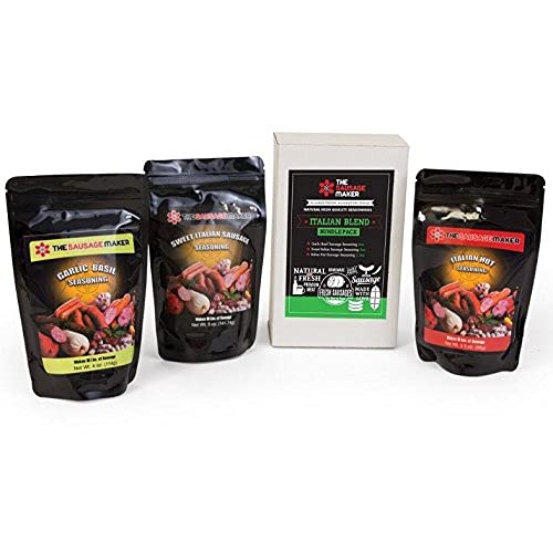 Authentic Italian Sausage Seasoning Kit - Homemade Fresh Sausage Spice Blend for Pork, Chicken or Beef - Perfect for Grilling, BBQ, Pasta Dishes & Charcuterie Boards