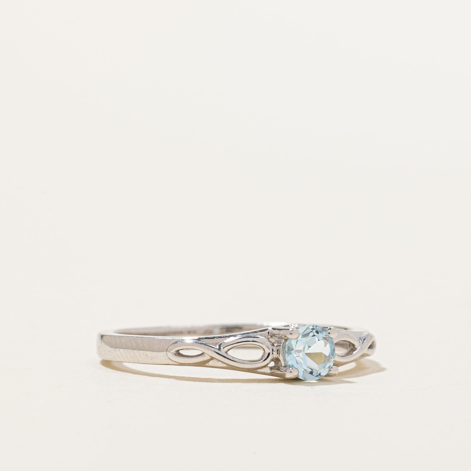 Blue Topaz Twisted Ring | 0.30ct Natural Gemstone | Size 6.75 | Sterling Silver Jewelry for Women | Elegant Gift for Birthday, Anniversary & Special Occasions