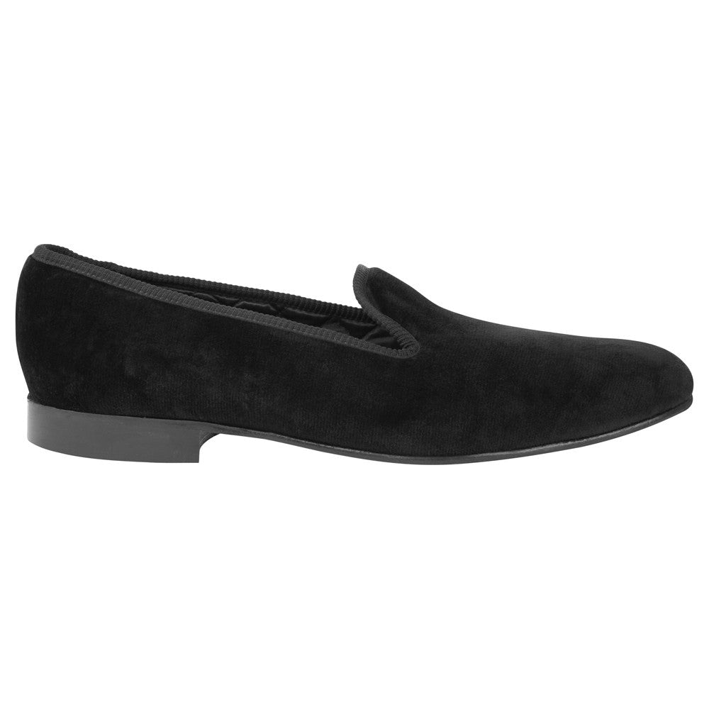 KNIGHTSBRIDGE Black Velvet Slippers for Women - Soft & Comfortable House Shoes - Perfect for Indoor, Lounge & Spa Use