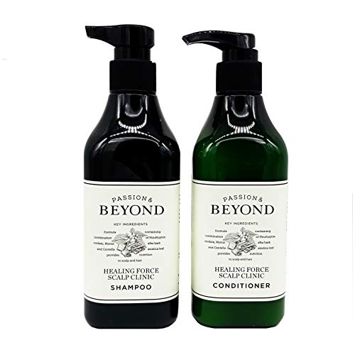 Eco Beyond Healing Force Scalp Clinic Shampoo & Conditioner Set for Hair Loss Treatment - 450ml Each | Anti-Hair Fall, Scalp Care & Hair Growth | Perfect for Thinning Hair & Damaged Scalp