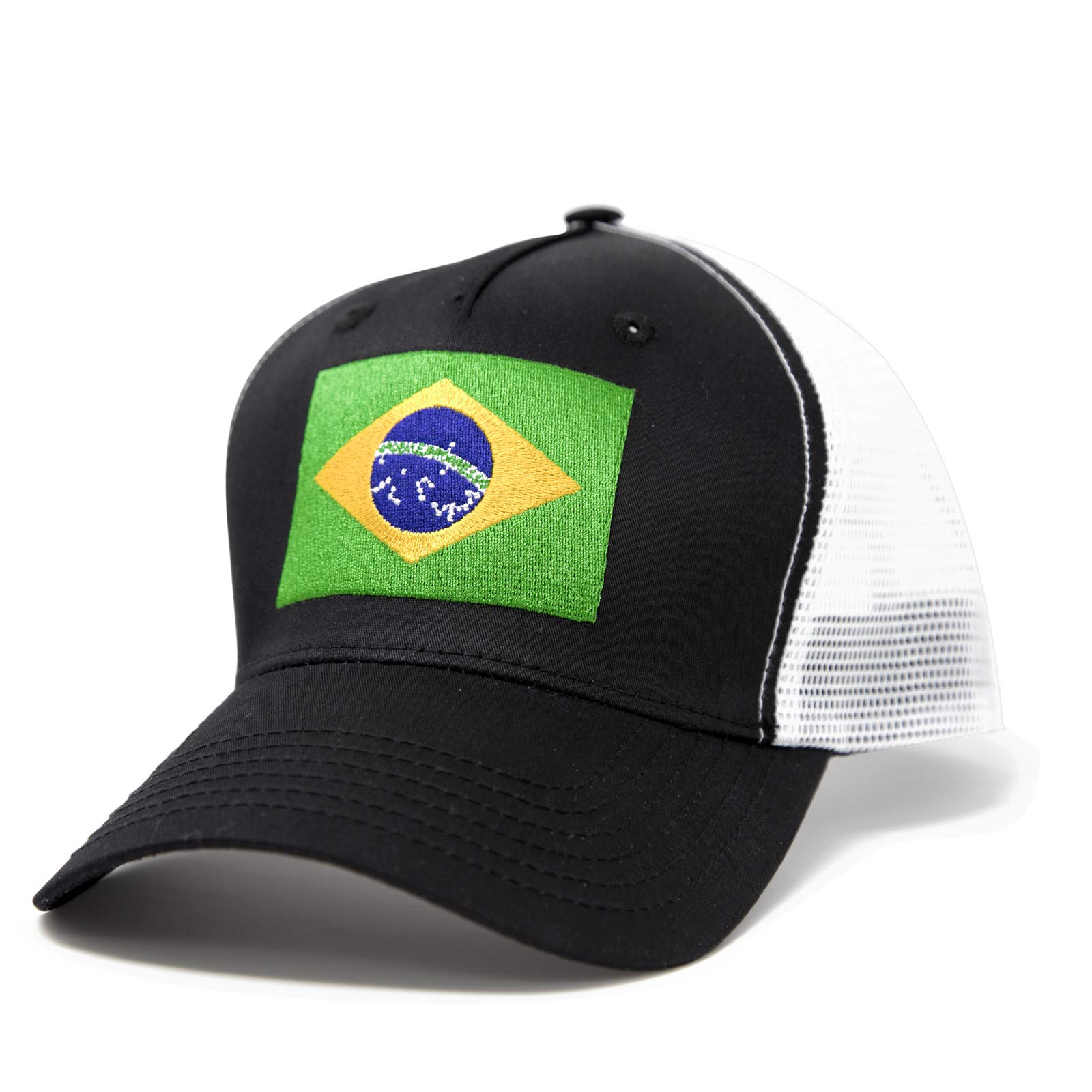 Premium Brazil Flag Snapback Trucker Baseball Hat - Adjustable & Stylish for Sports, Outdoor & Patriotic Events