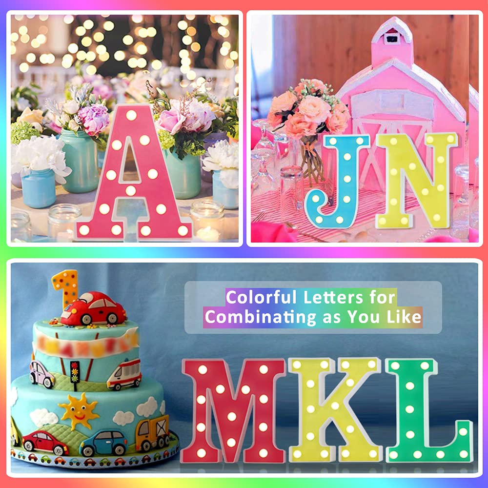 Pooqla Purple LED Letter Lights - DIY Alphabet Sign with Warm White LED for Home, Party, Birthday, Wedding & Bar Decor - Perfect for Nursery, Bedroom, and Photo Backdrop (Letter C)