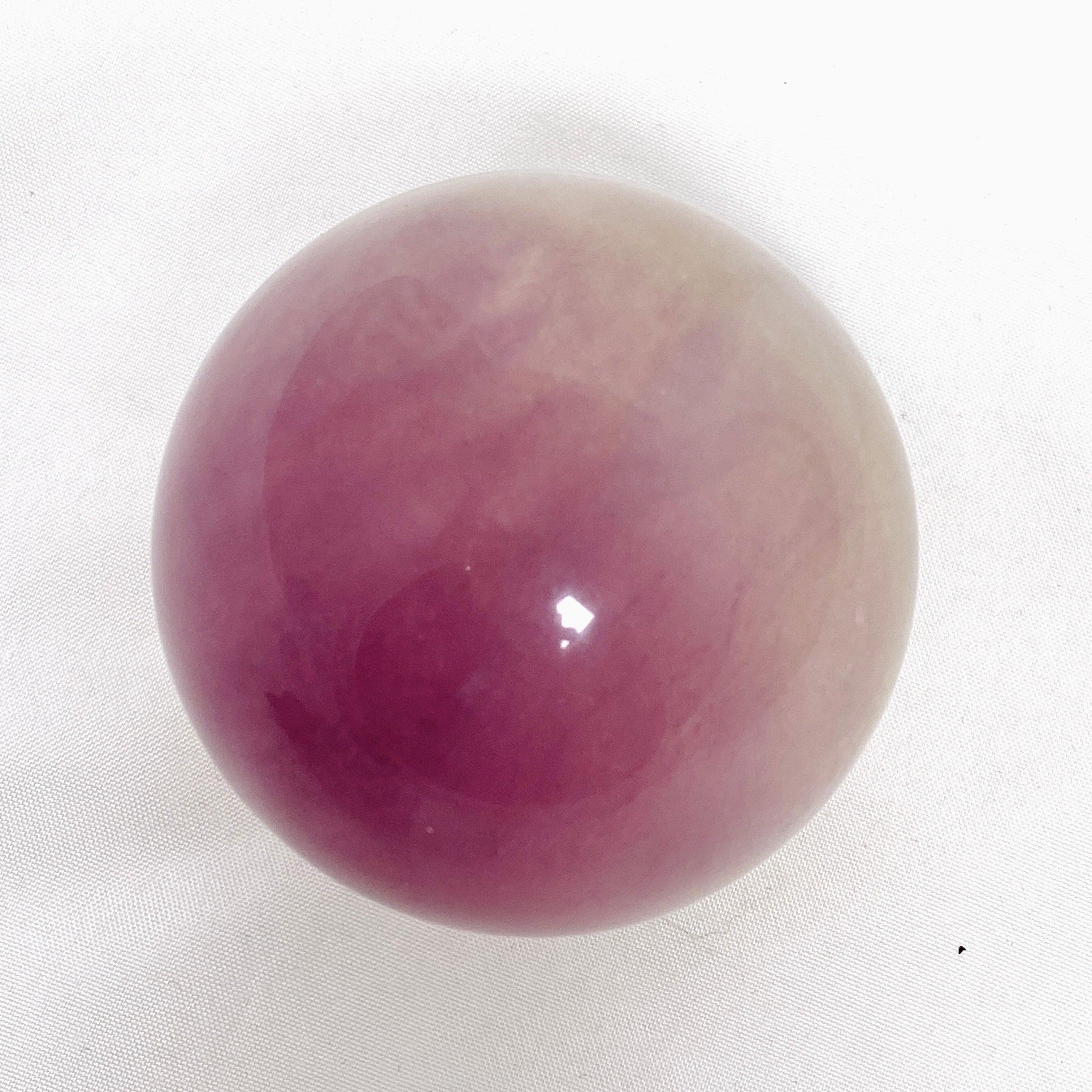 Natural Pink and Yellow Fluorite Sphere - FLS 11 - Healing Crystal for Meditation, Energy Work & Home Decor
