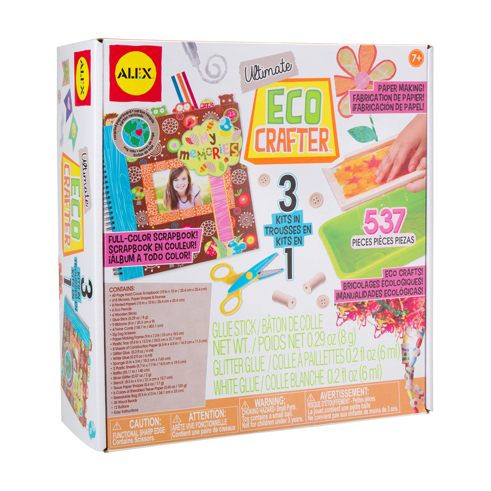 ALEX Toys Ultimate Eco Crafter Arts and Crafts Kit for Kids - Creative DIY Craft Set with Eco-Friendly Materials for Home & School Projects