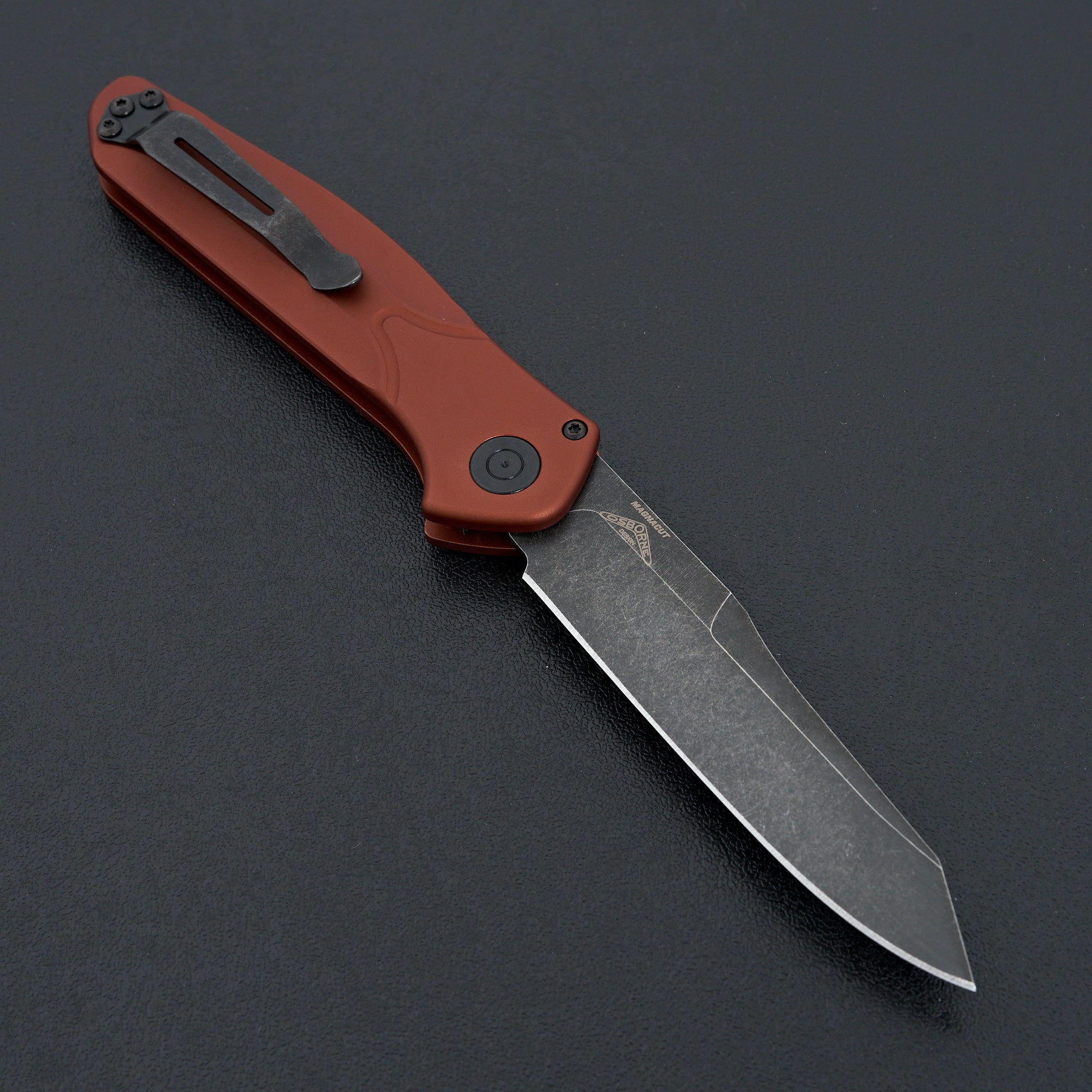 Benchmade 9400 Auto Osborne Folding Knife - Burnt Copper Aluminum Handle, Automatic Opening, EDC Pocket Knife for Outdoor, Camping, and Everyday Carry