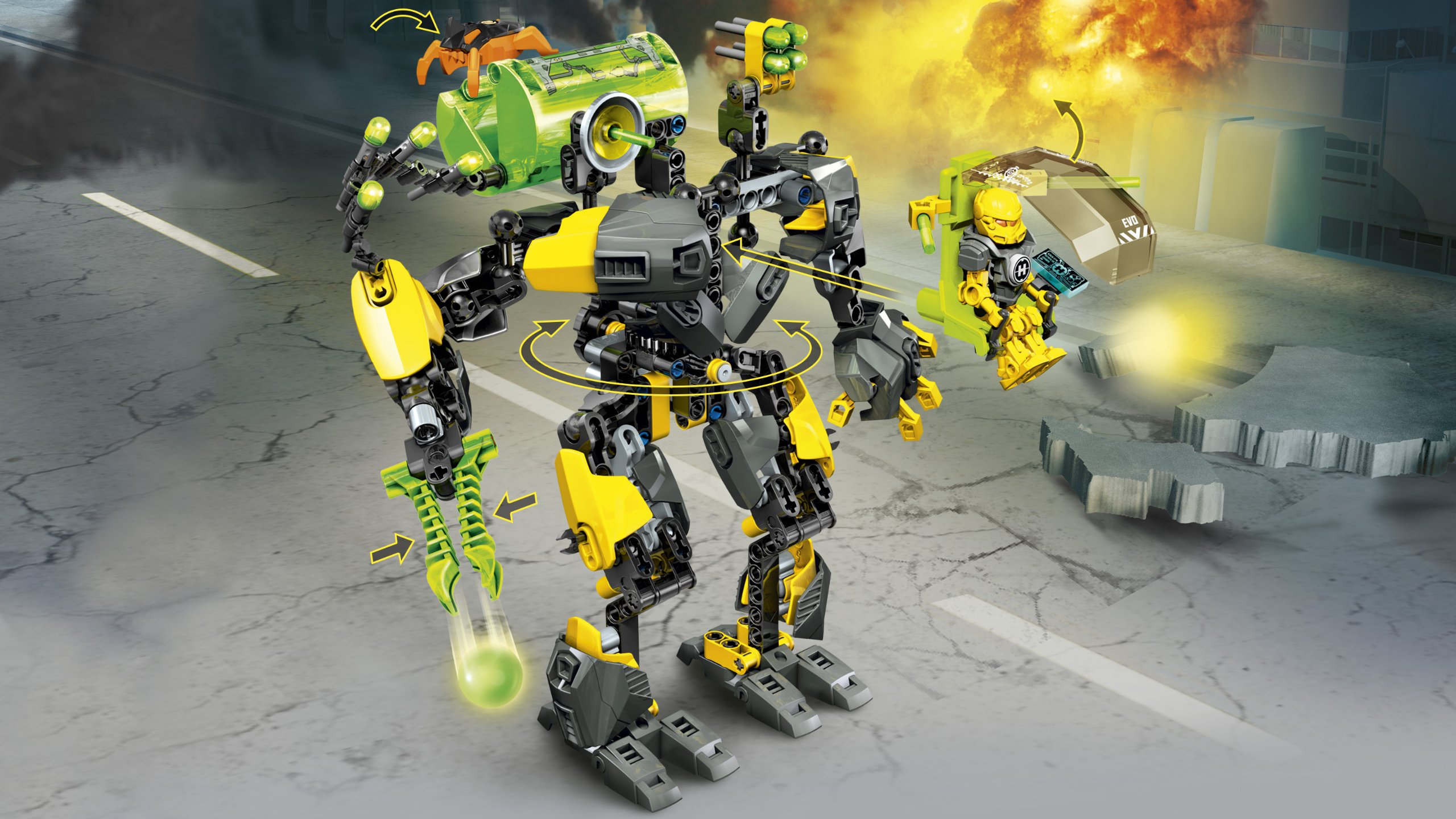 LEGO Hero Factory 44022: Evo XL Machine Building Set - STEM Educational Toy for Kids Ages 8-12 | Creative Construction Play for Boys & Girls | Birthday Gift Idea for Young Builders