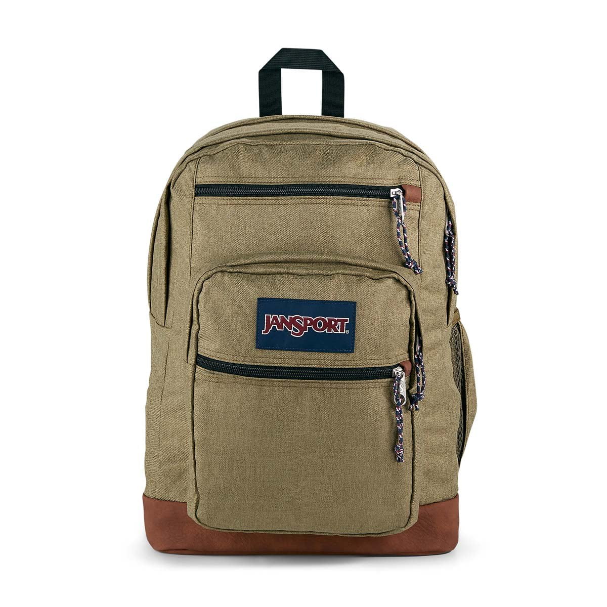 JanSport Cool Student Backpack - Durable Army Green Letterman Polyester School Bag for College & High School | Perfect for Daily Use, Travel & Outdoor Activities