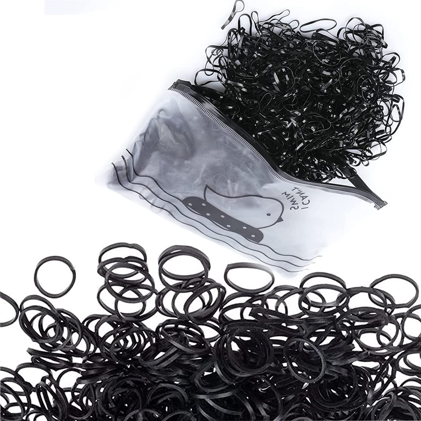 Elegious Reusable Hair Rubber Bands - Soft Non-Slip Hair Elastics for Women & Kids (Black) | Perfect for School, Workout, and Everyday Hairstyles