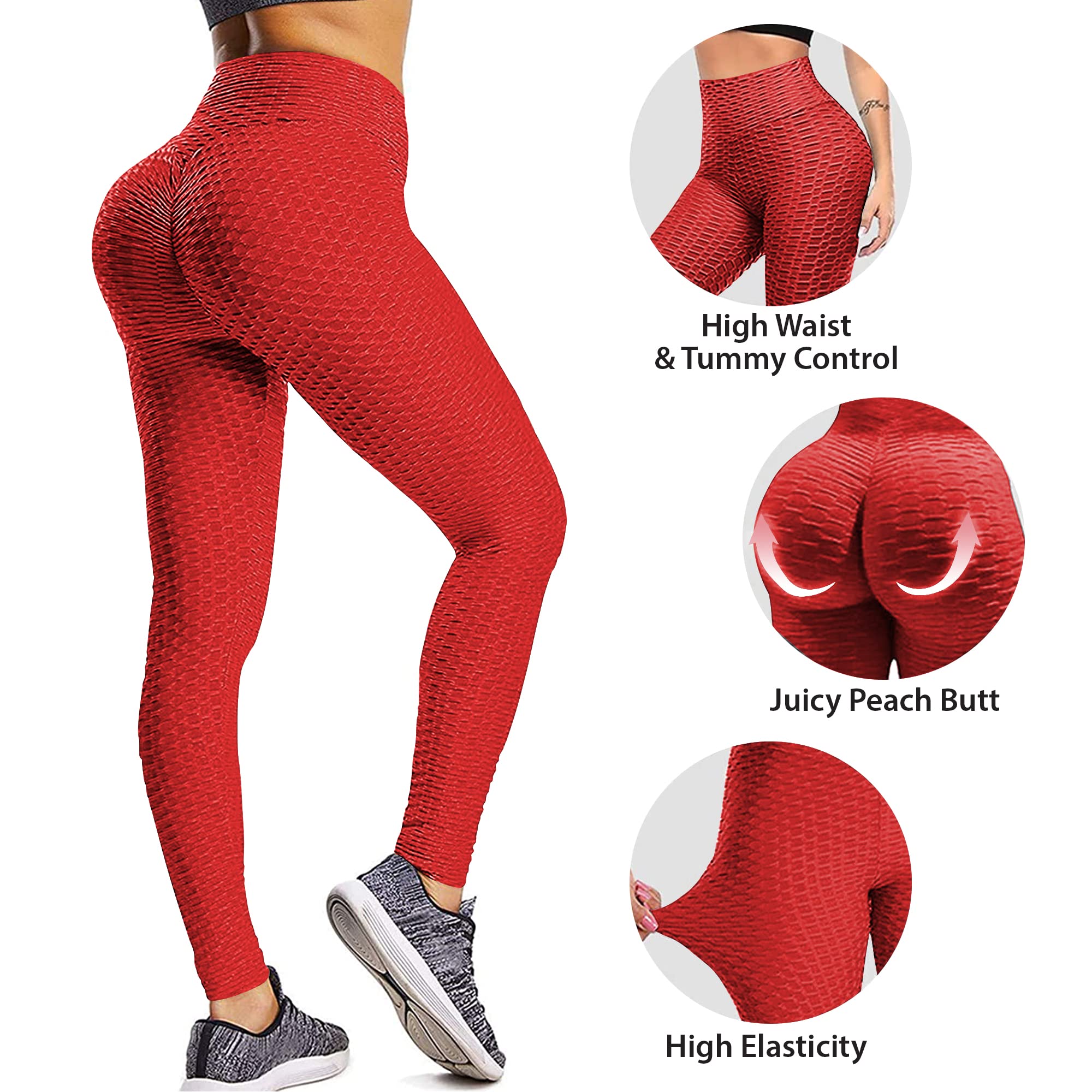**Ciana Best Workout Butt Lifting Leggings for Women - Seamless Scrunch Yoga Pants with Tummy Control & High Waist - Perfect for Gym, Running & Yoga**