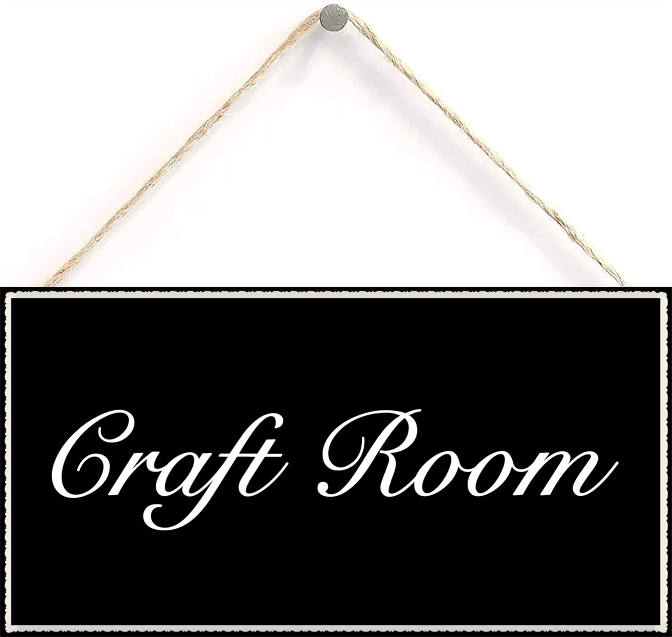 Handmade Wooden Craft Room Sign - 6x12 Inch Rustic Wall Art Decor for Home, Office & Studio - Perfect for DIY Spaces, Gift Giving & Farmhouse Style Interiors