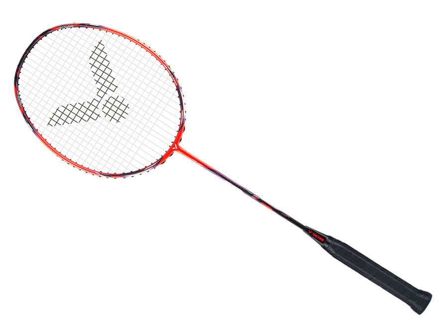 Victor Jetspeed S 11D Unstrung Badminton Racket - High Performance Carbon Fiber Badminton Racket for Professional Players [Red] - Perfect for Tournaments & Training Sessions