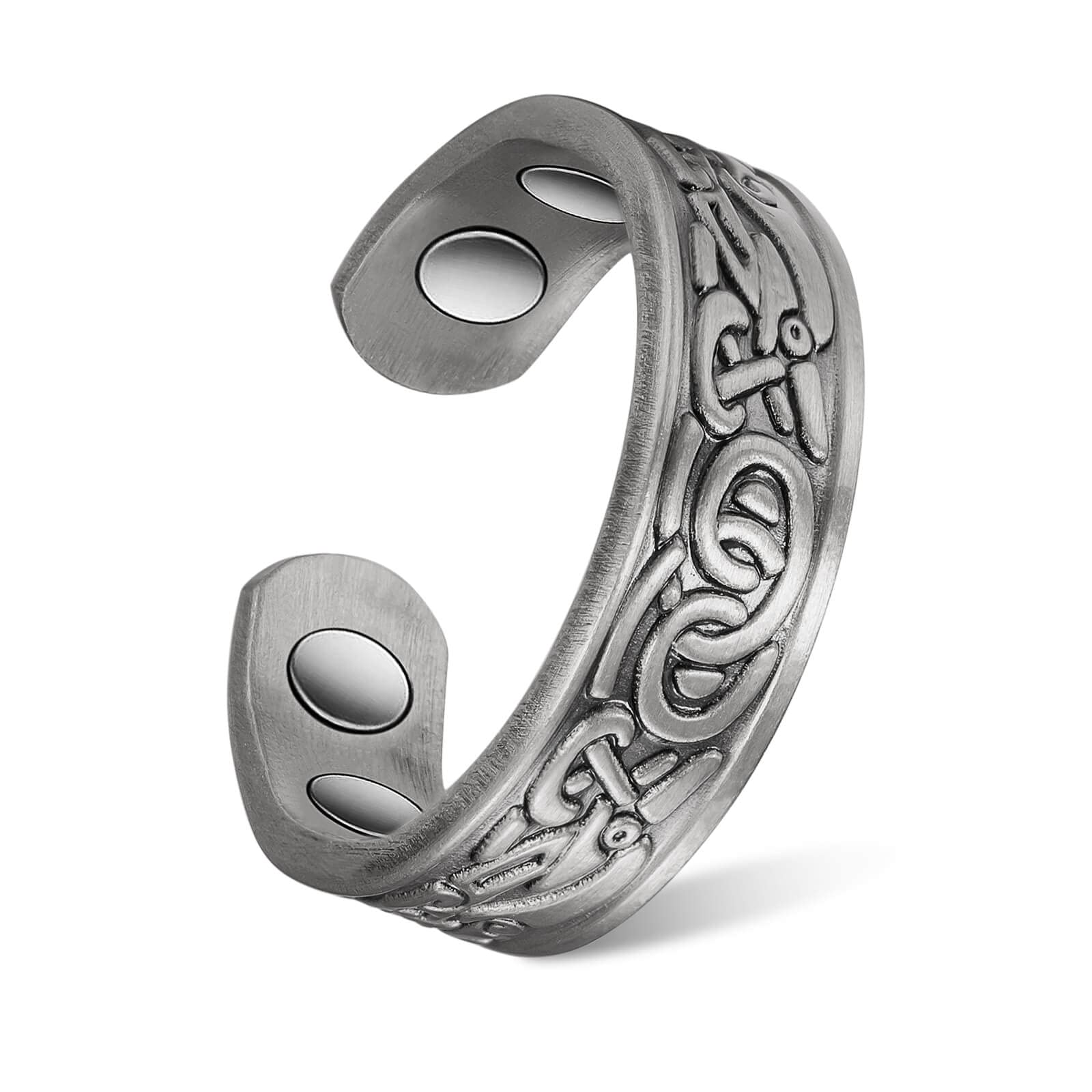 Pure Copper Magnetic Ring for Women - Hypoallergenic Jewelry with Healing Magnets - Elegant & Stylish for Daily Wear, Meditation, and Pain Relief