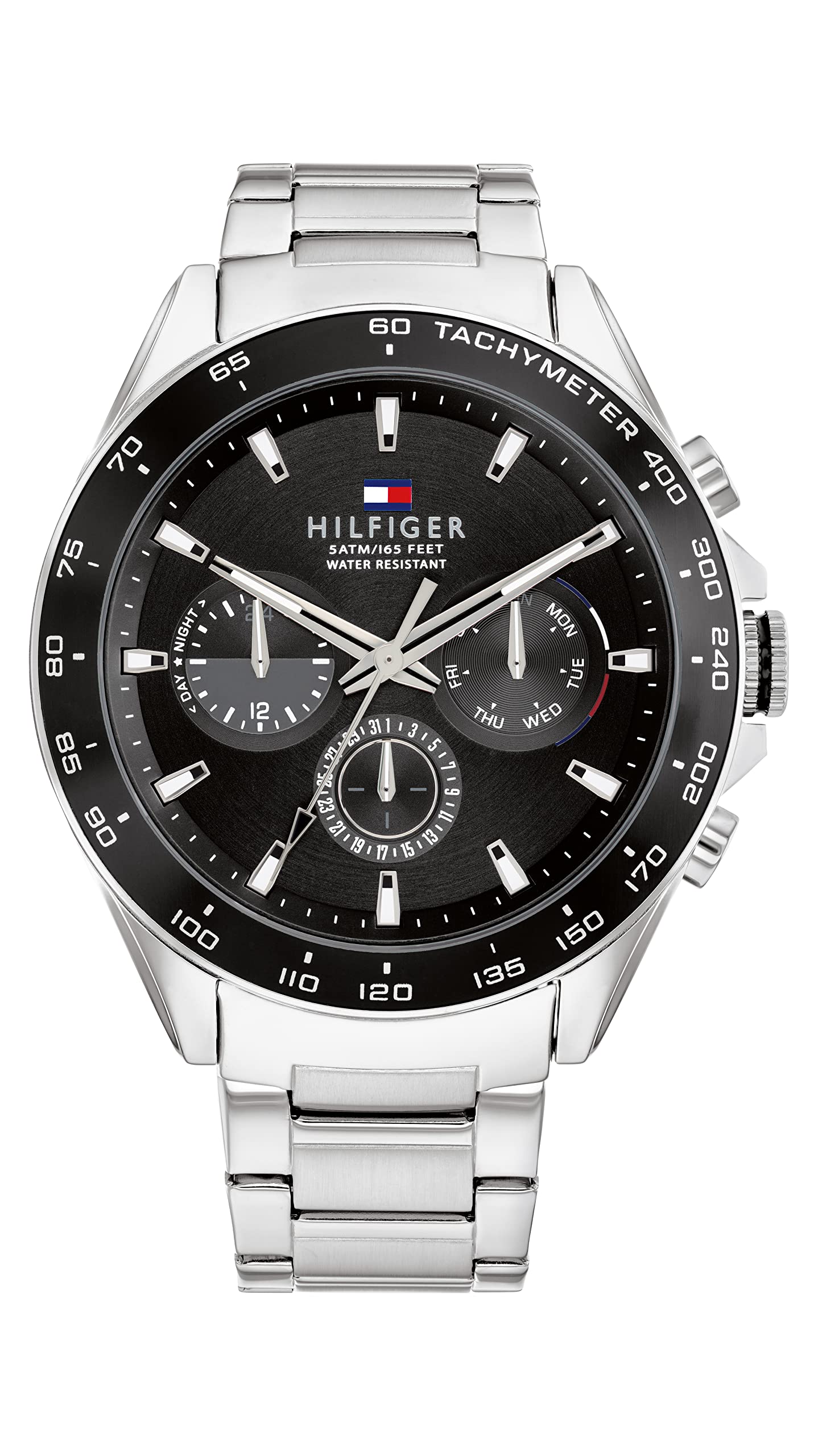 Tommy Hilfiger Men's Stainless Steel Quartz Watch - Waterproof Dress Watch for Business & Casual Wear - Perfect for Office, Date Night & Everyday Use
