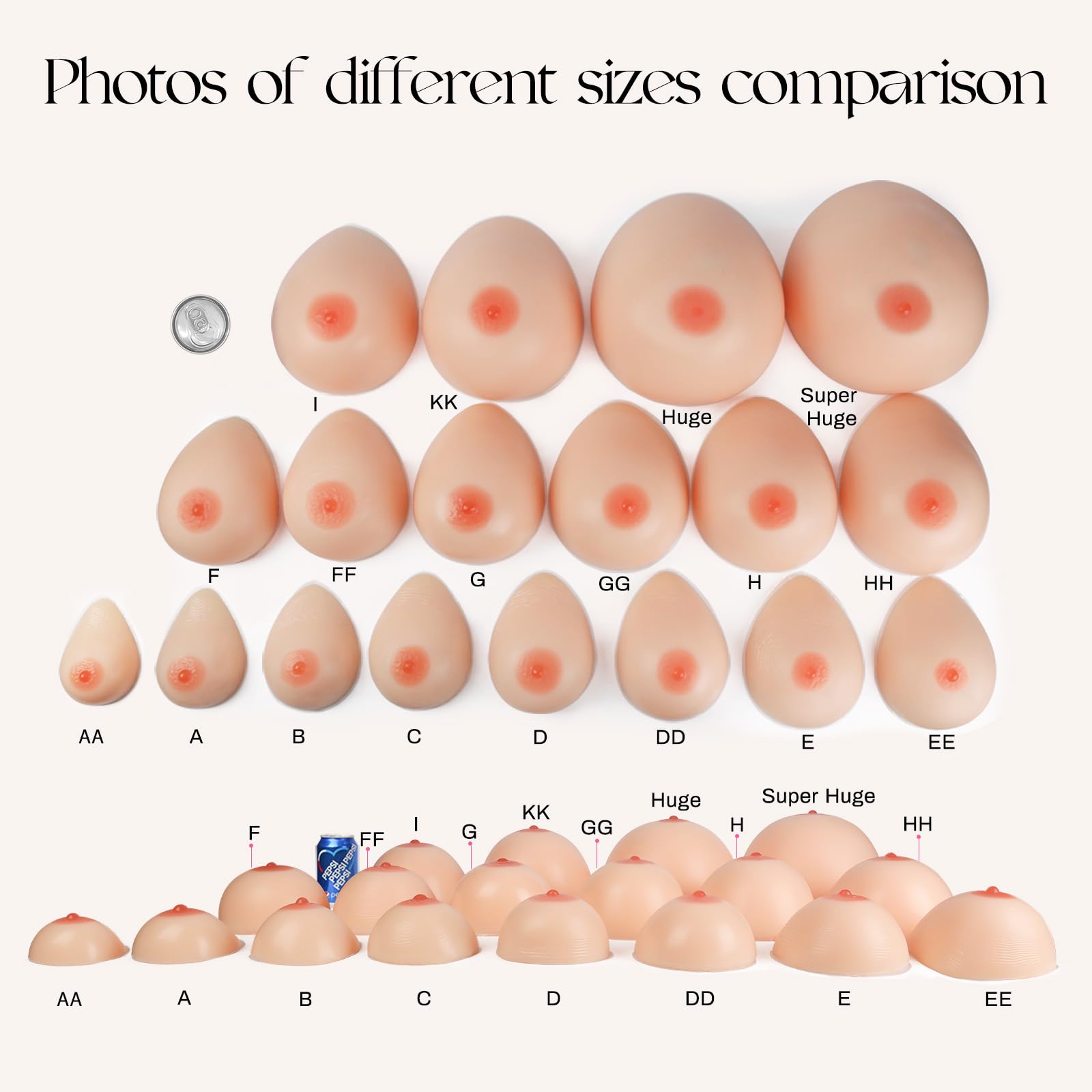 Premium Silicone Breast Forms for Mastectomy & Transgender - Natural Looking Fake Boobs | Comfortable Prosthesis for Daily Wear, Swimwear & Special Occasions