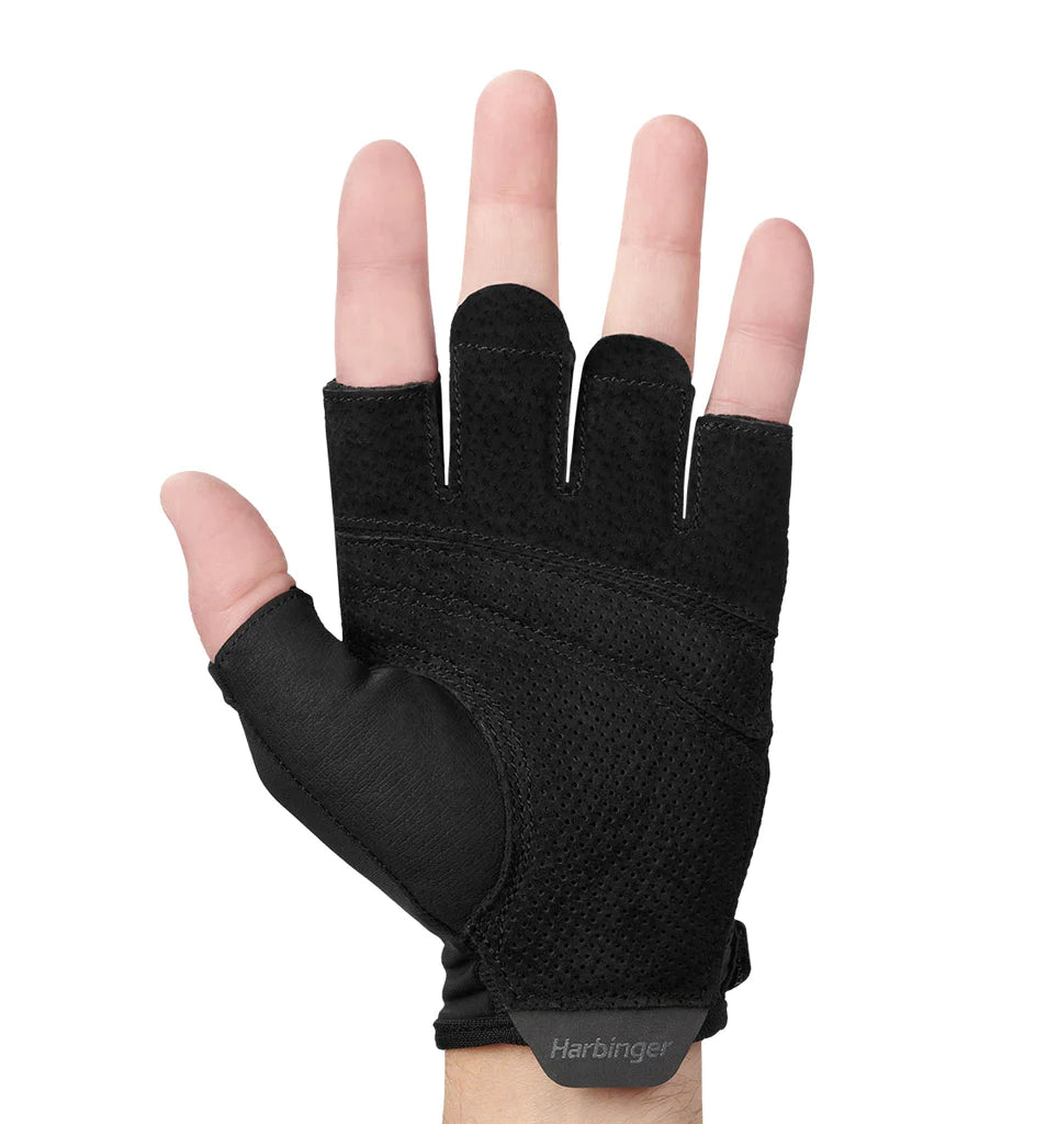 Harbinger Unisex Pro Gloves 2.0 - Black Weightlifting & Cross Training Gloves for Gym, Fitness & Workouts