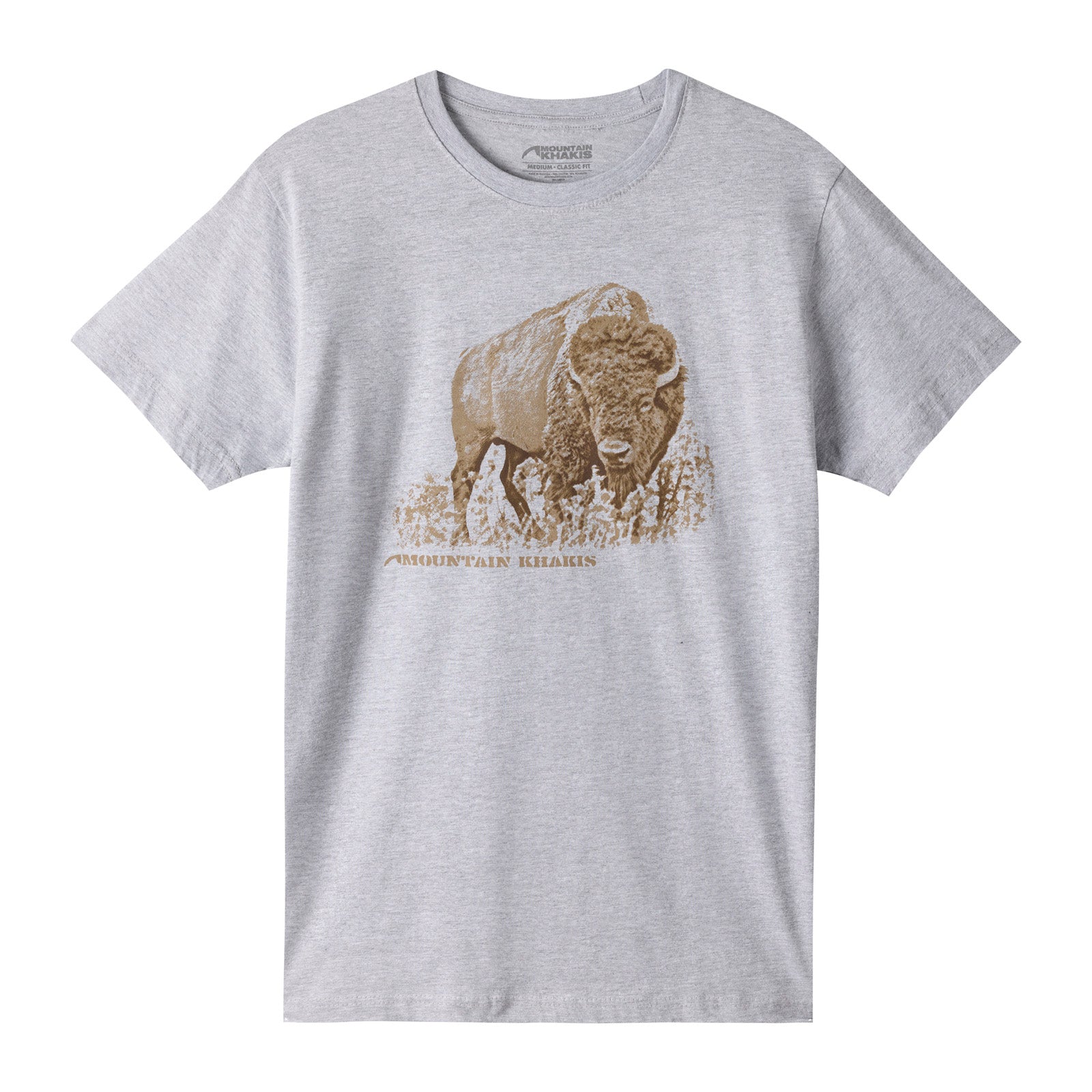 Grazing Bison Graphic T-Shirt for Men & Women - Soft Cotton Casual Tee for Outdoor Activities, Hiking & Travel