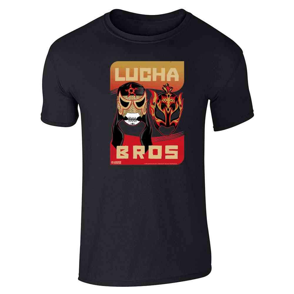 Pop Threads Lucha Bros Masks Penta Zero M Fenix Lucha Libre Graphic T-Shirt for Men - Wrestling Fan Apparel, Casual Wear & Gift for Lucha Libre Enthusiasts