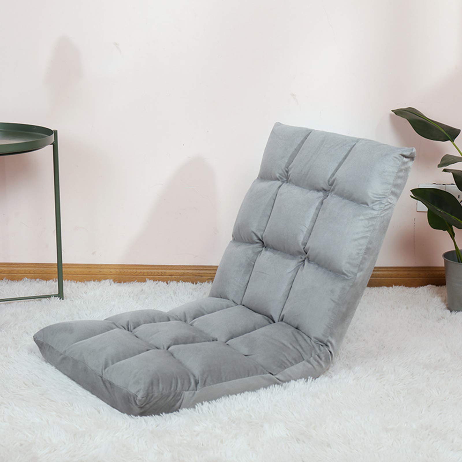 ABTSICA Folding Lazy Floor Sofa Chair - Adjustable 5-Position Recliner, Meditation Tatami Chair & Lounge Seat for Gaming, Living Room, Home Office, Balcony - Perfect for Relaxing, Reading & Small Space Living