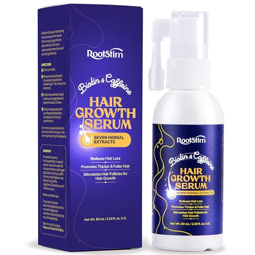Hair Growth Serum for Men & Women - Rice Water, Biotin & Caffeine Hair Loss Treatment with 7 Herbal Extracts | Hair Regrowth Spray for Thicker, Longer, Fuller Hair (60ml) | Perfect for Daily Scalp Care & Styling Routine