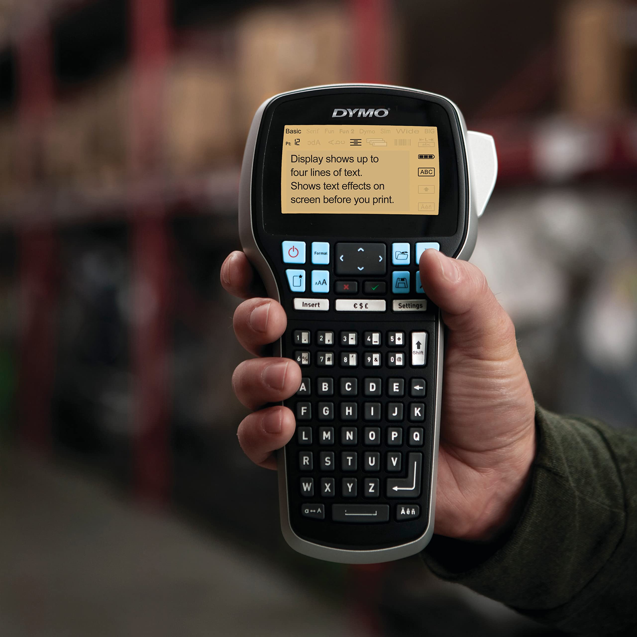 DYMO S0915490 Label Manager 420P Portable Label Maker with ABC Keyboard - Perfect for Office Organization, Shipping Labels & Home Storage (Black)