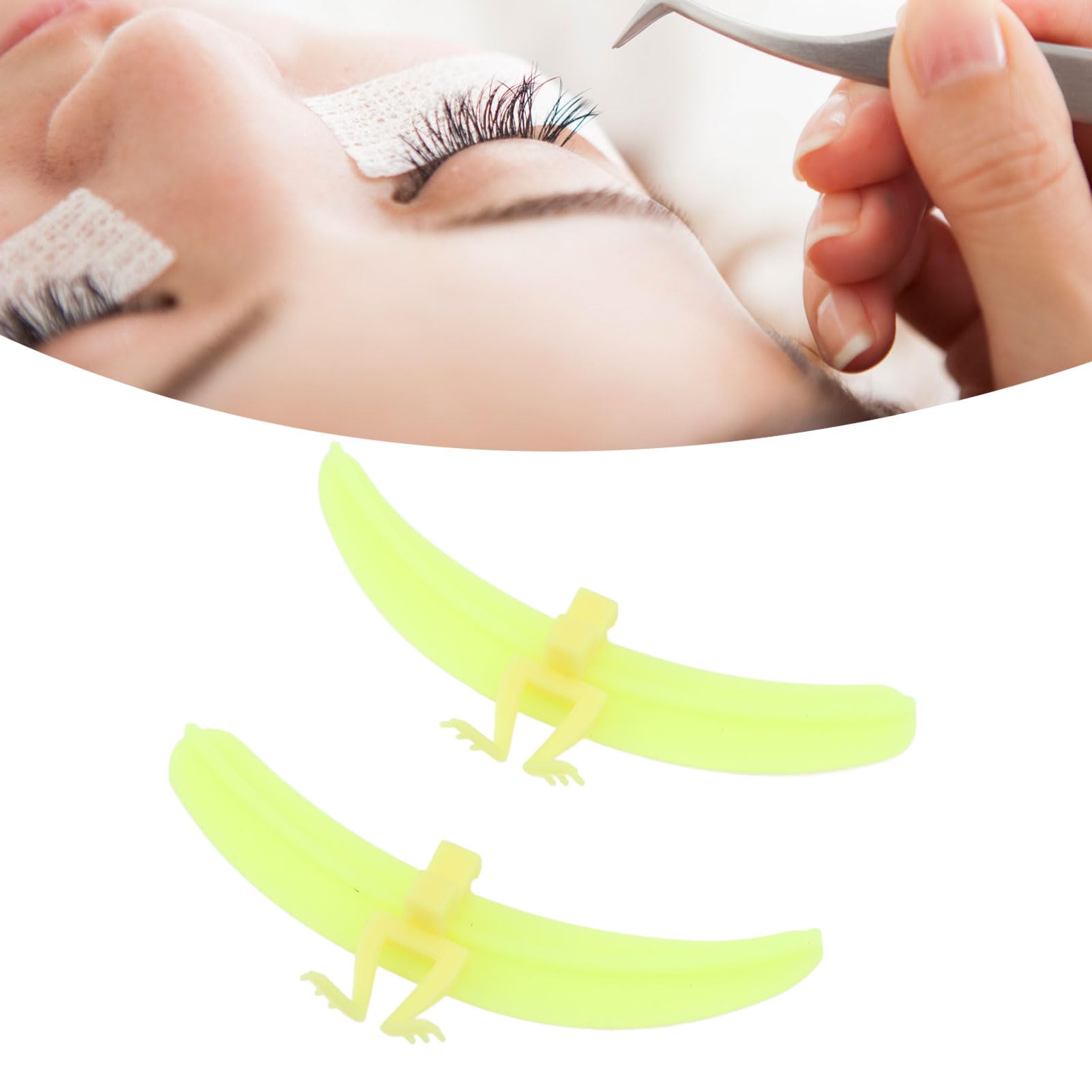 Professional Eyelash Separator Tool with Silicone Base & Legs - Washable & Reusable for Precise Lash Extensions (Yellow) | Perfect for Salon, Home Use & DIY Beauty