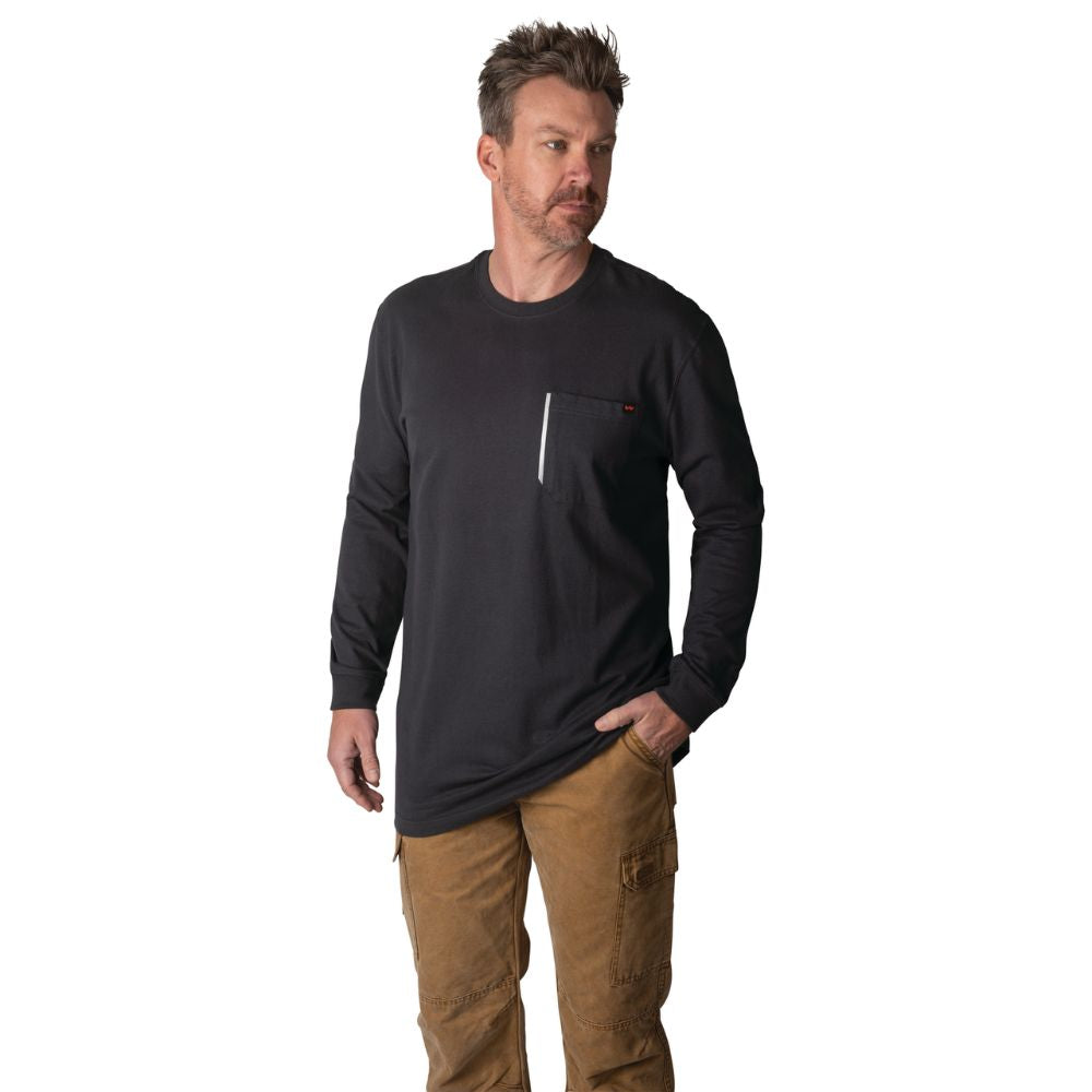 Heavy Duty Men's Long Sleeve Work Shirt - Dark Charcoal - YL879 - Durable Construction for Construction, Landscaping & Outdoor Work