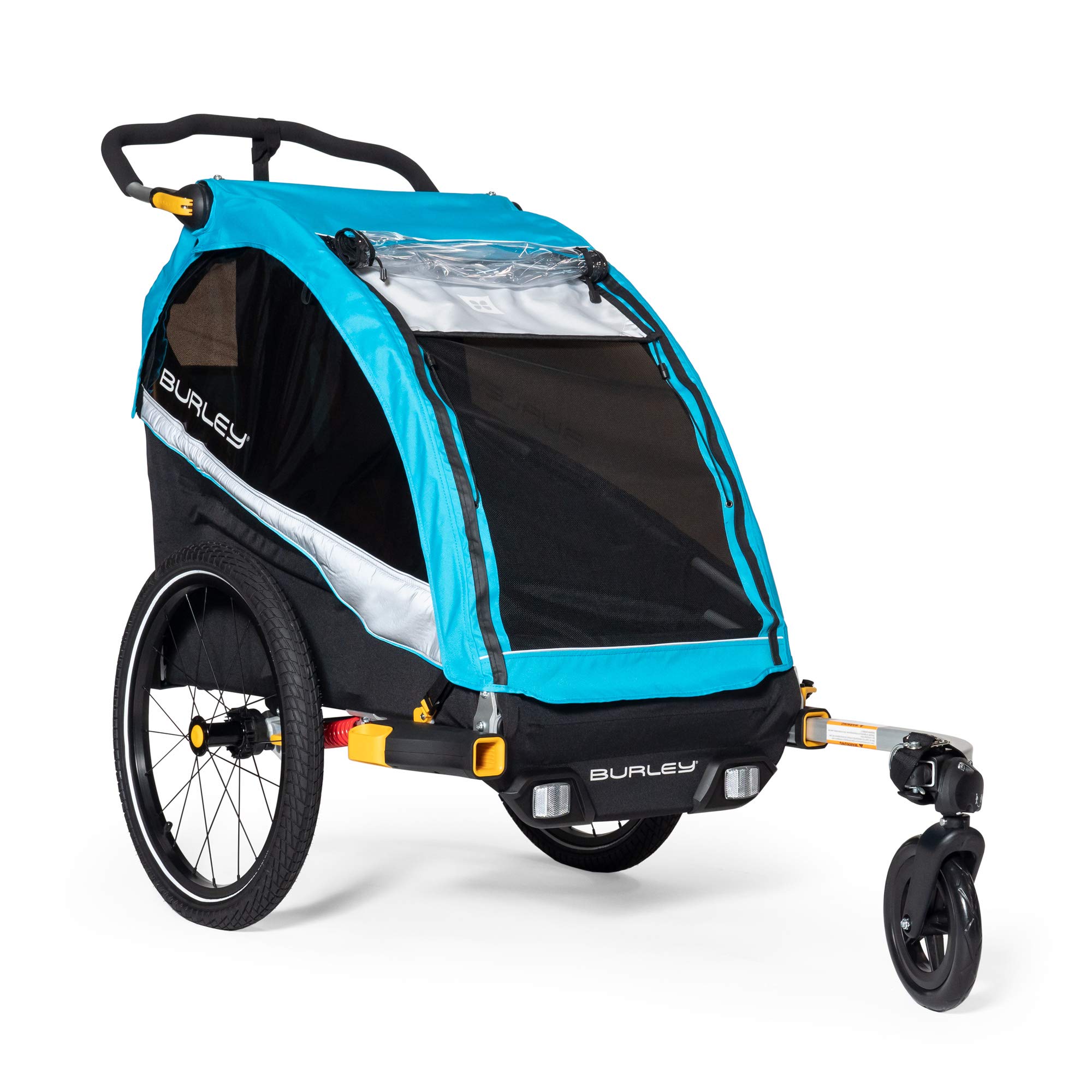 Burley D'Lite X - 1 & 2 Seat Bicycle Trailer & Stroller for Kids with Reclining Seats & Suspension System | Perfect for Family Cycling, Jogging & Outdoor Adventures