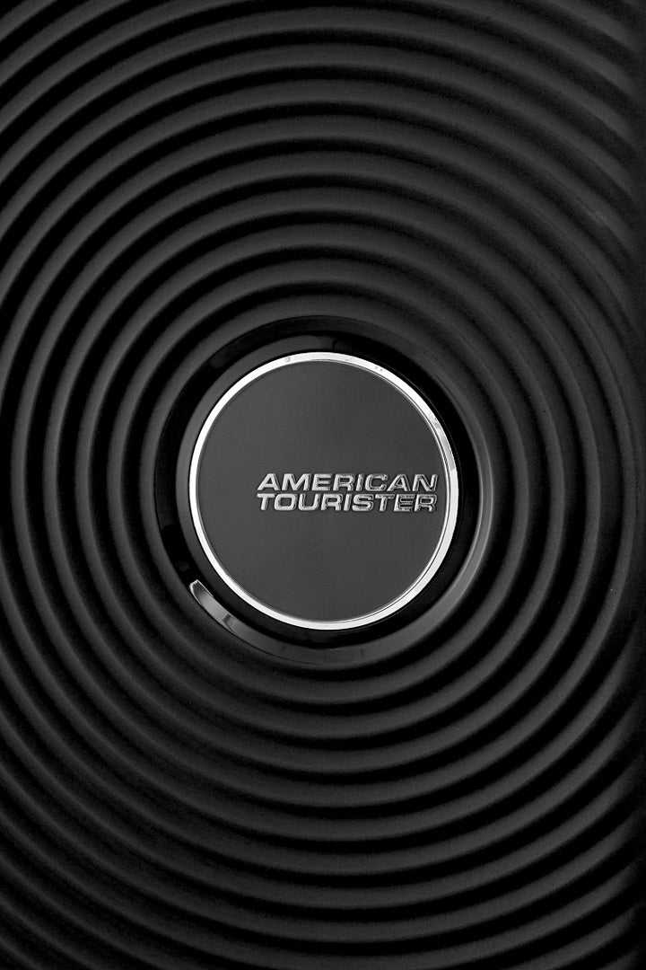 American Tourister Curio 2.0 55cm Carry-On Luggage - Lightweight Small Suitcase with Spinner Wheels, Black - Perfect for Weekend Trips & Business Travel