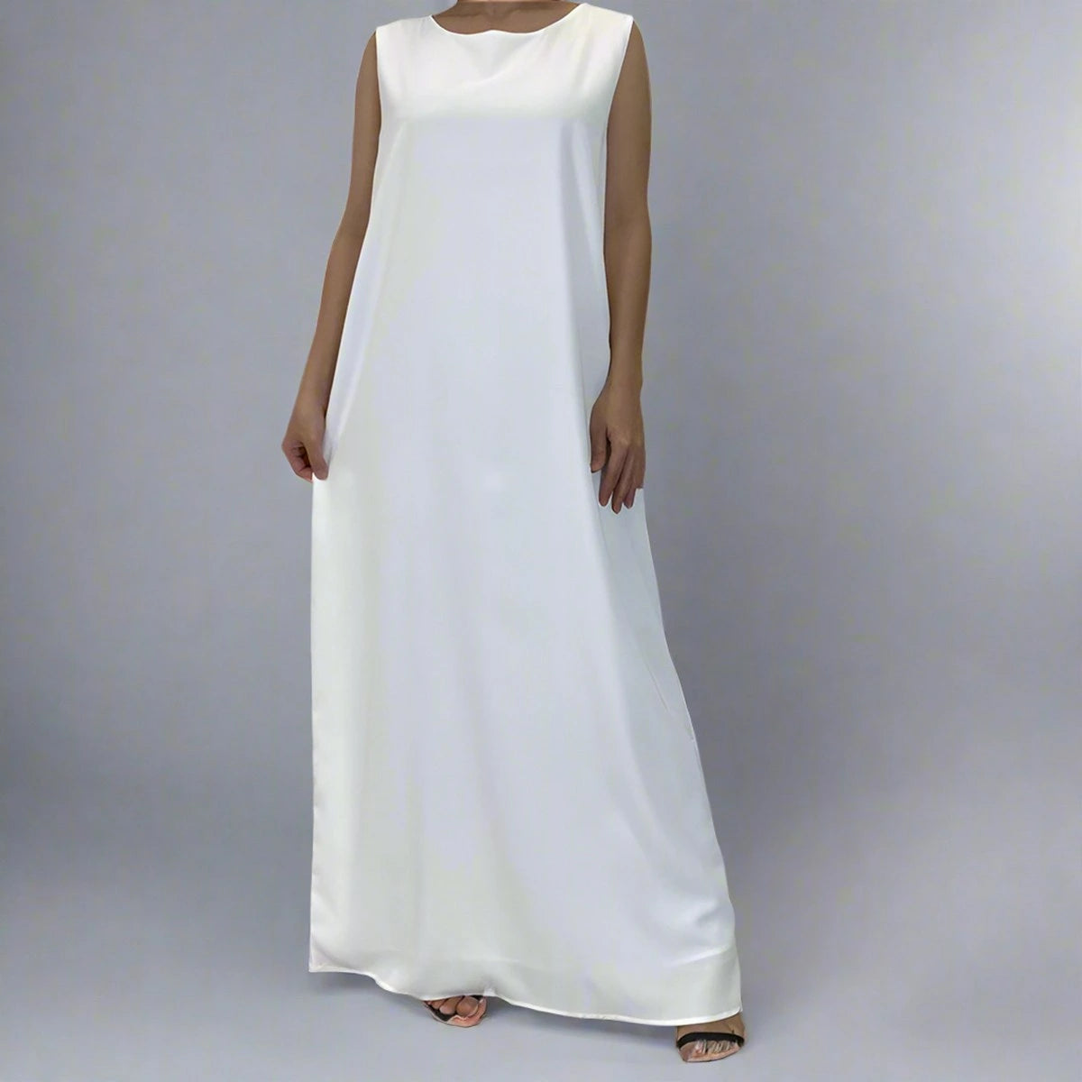 12 Color Options Muslim Women Nida Underdress Sleeveless Inner Slip Under Dress - Modest Layering for Daily Wear & Special Occasions