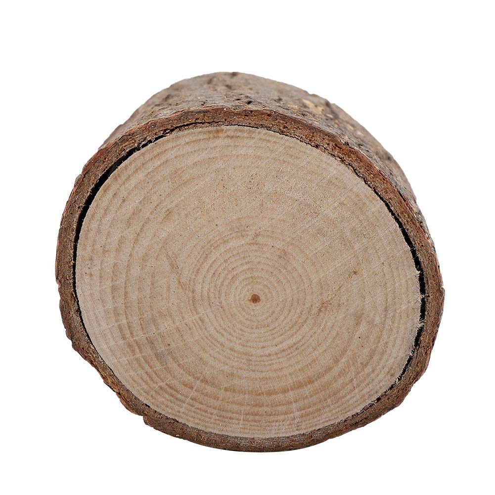 Wooden Timber Pile Candle Holder - Flameless LED Candlestick Stand with Log Flower Pot Decor (Tall) - Perfect for Rustic Home Decor, Wedding Centerpieces & Cozy Fireplace Ambiance