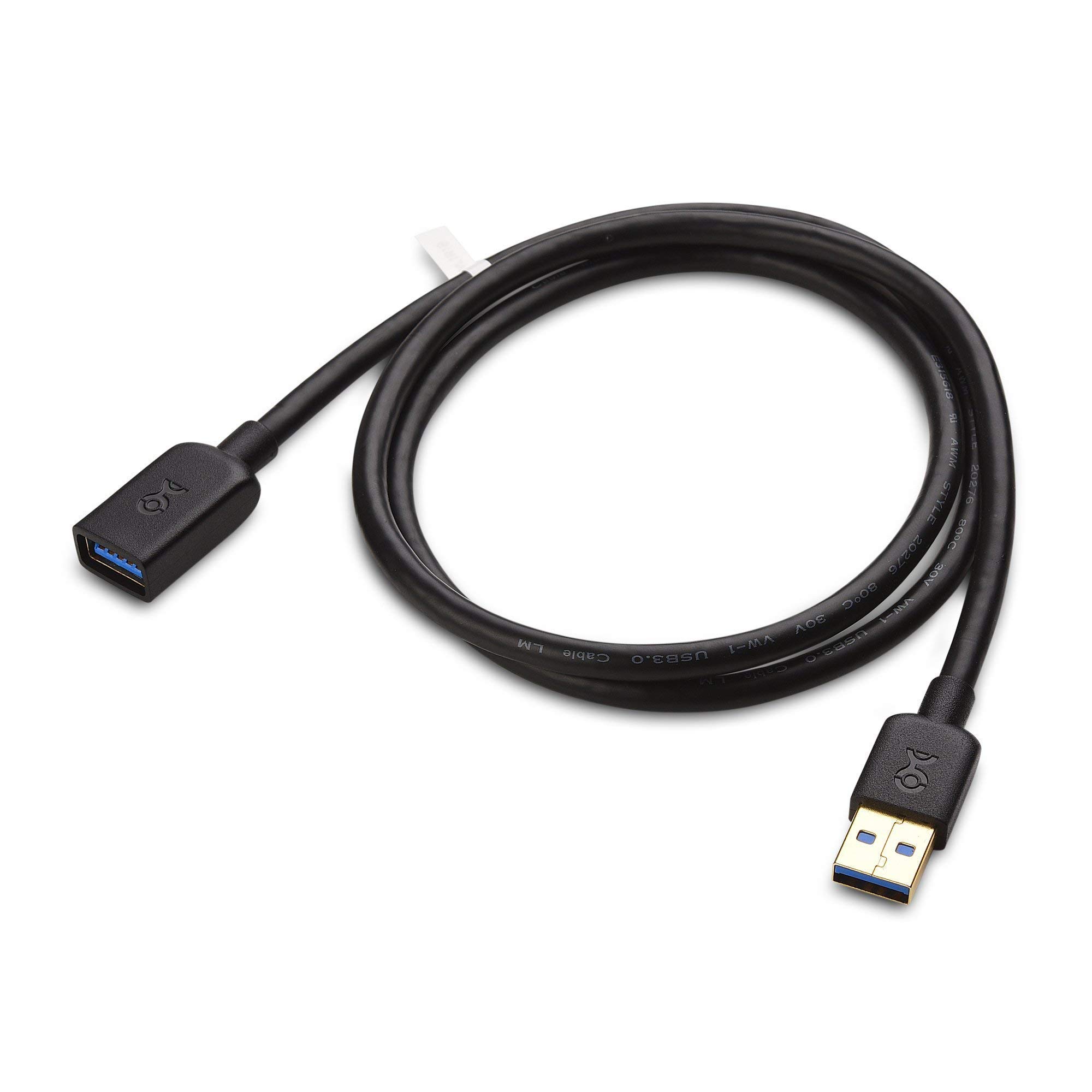 USB 3.0 A to B Cable 3ft & USB Extension Cable - High Speed Data Sync for Printers, Scanners, External Hard Drives | Durable Black Short Cable for Office & Home Use
