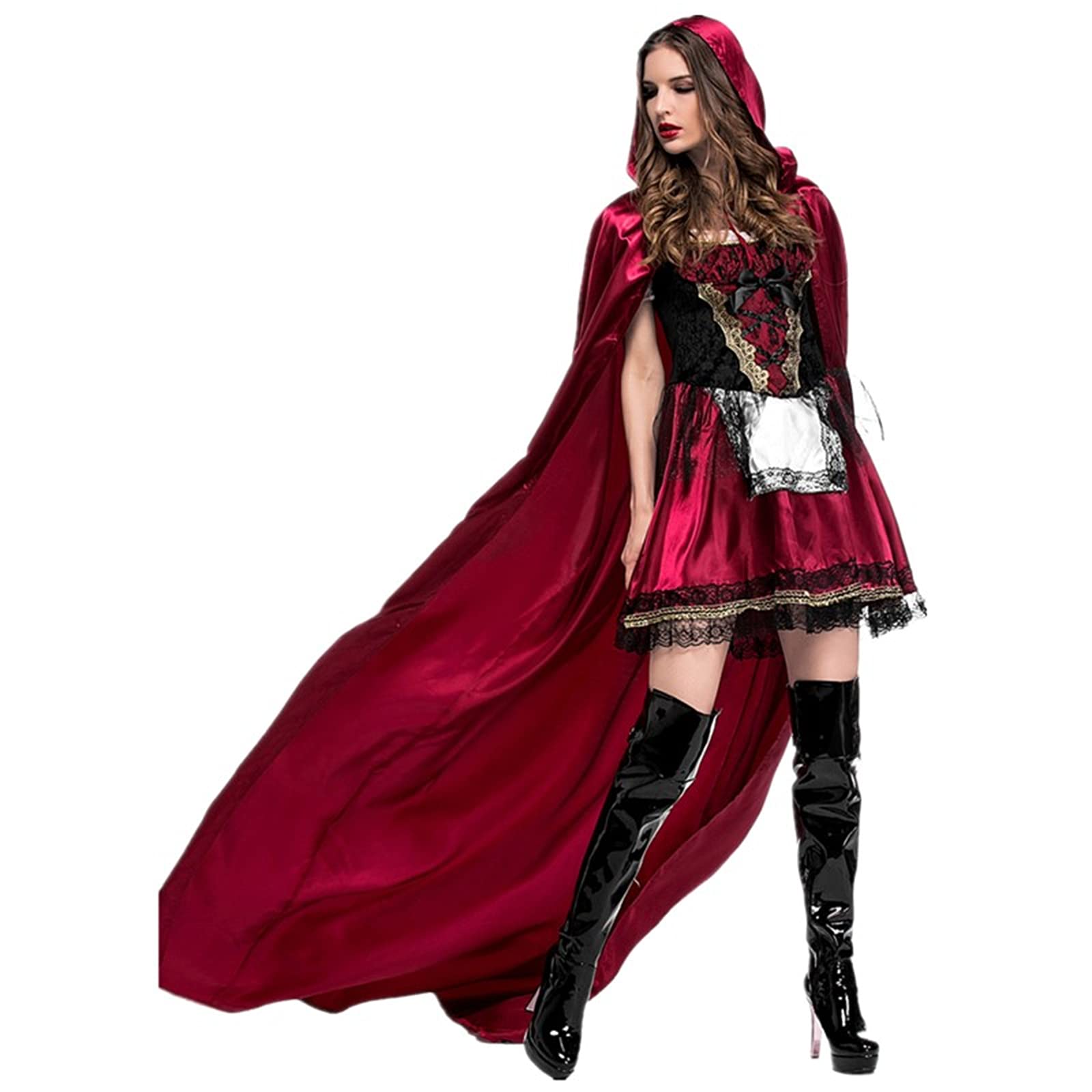 Sexy Little Red Riding Hood Costume for Women - Halloween, Carnival, Masquerade Party Dress | Fairy Tale Cosplay & Fancy Dress Outfit | Perfect for Halloween Parties, Cosplay Events & Themed Nights