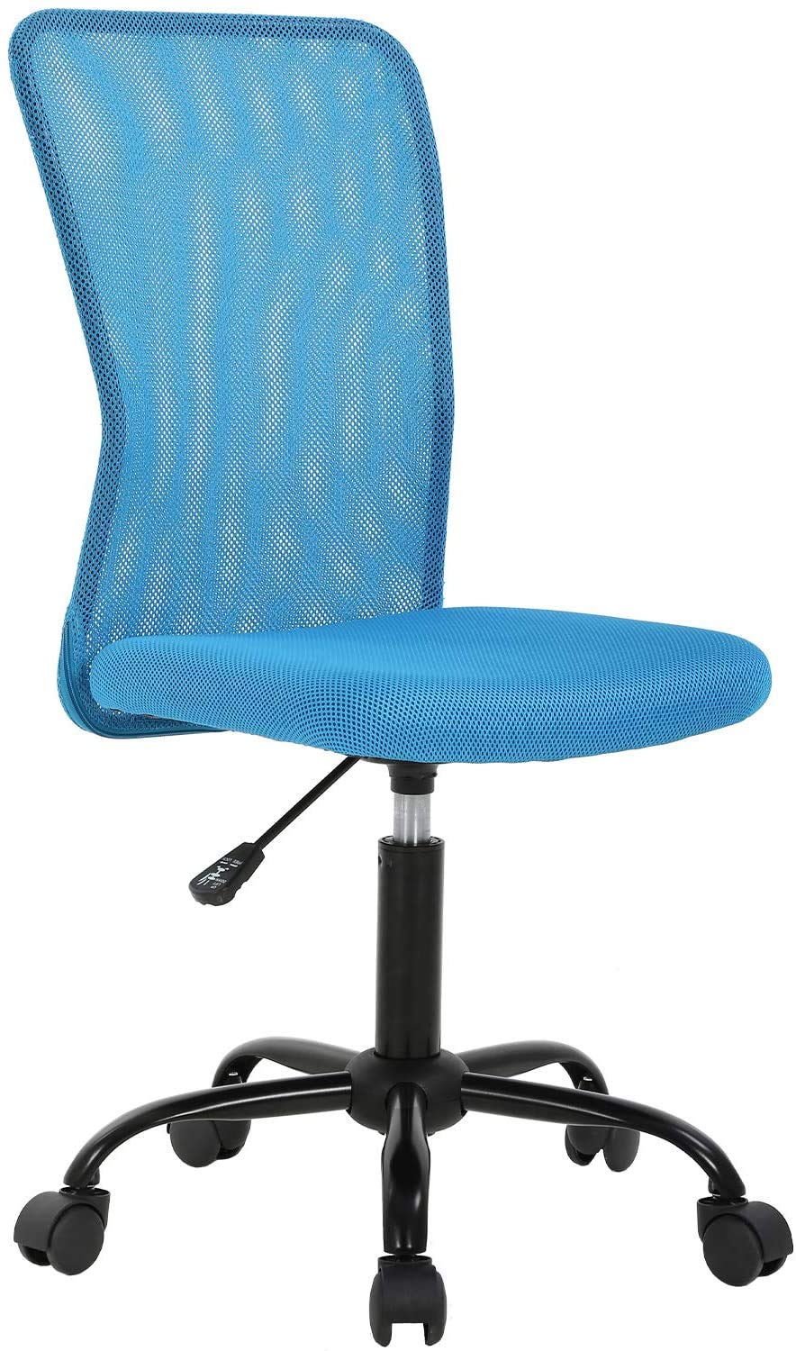 Ergonomic Office Chair with Breathable Mesh Back - Adjustable Height Computer Desk Chair with 360° Swivel & Rolling Casters for Home & Office Use - Blue (Ideal for Long Work Hours, Gaming & Remote Work)