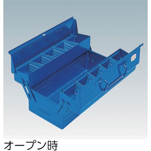 Trusco ST-350-B Heavy Duty 2-Tier Steel Tool Box - Durable Storage for Tools, Hardware & DIY Supplies - Perfect for Workshops, Garages & Job Sites