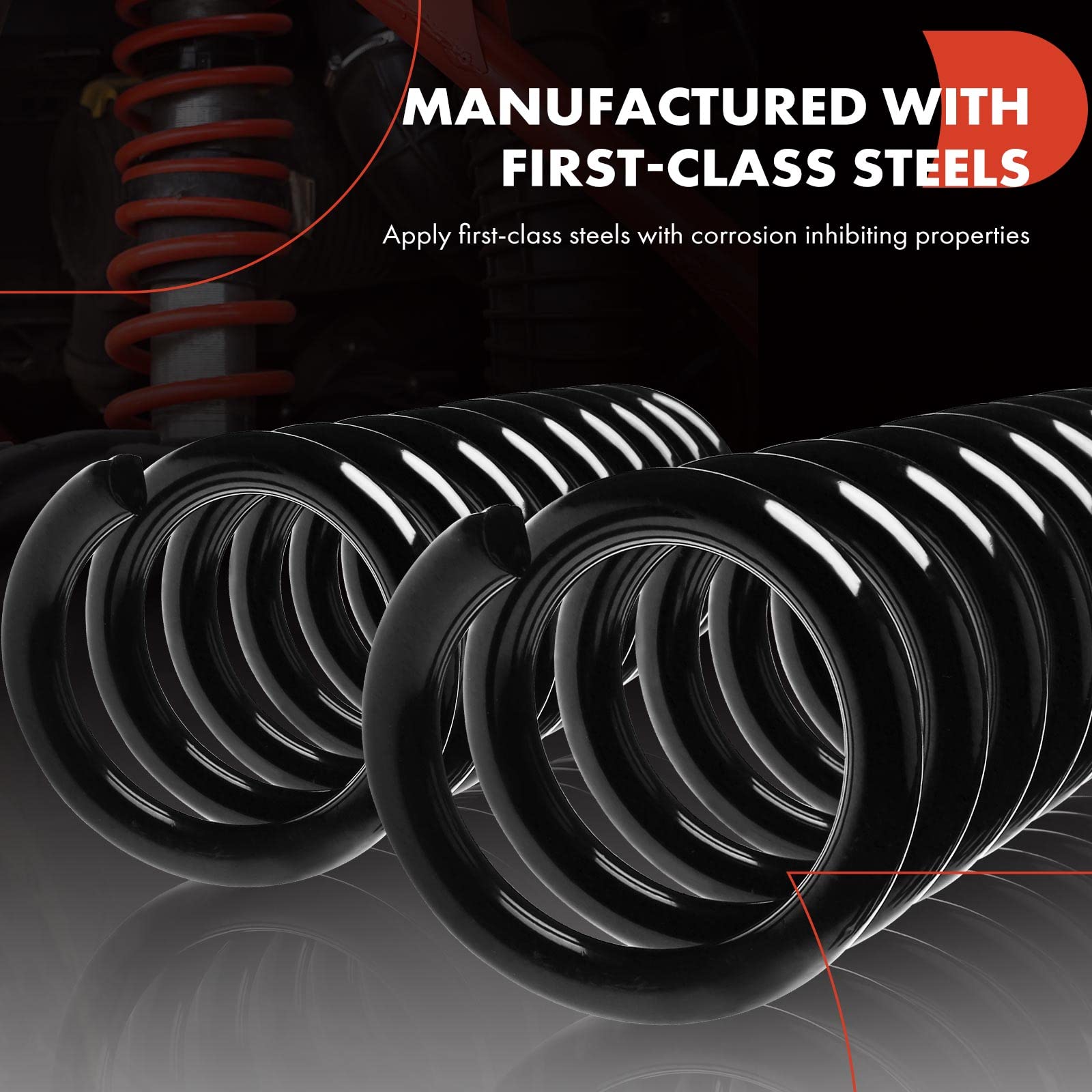 Premium 2-Piece Rear Suspension Coil Spring Set for 2009-2014 Nissan Murano & 2011-2016 Quest 3.5L - Driver & Passenger Side Replacement (Fits #550201AA0B) - Improves Ride Comfort & Vehicle Stability on Rough Roads