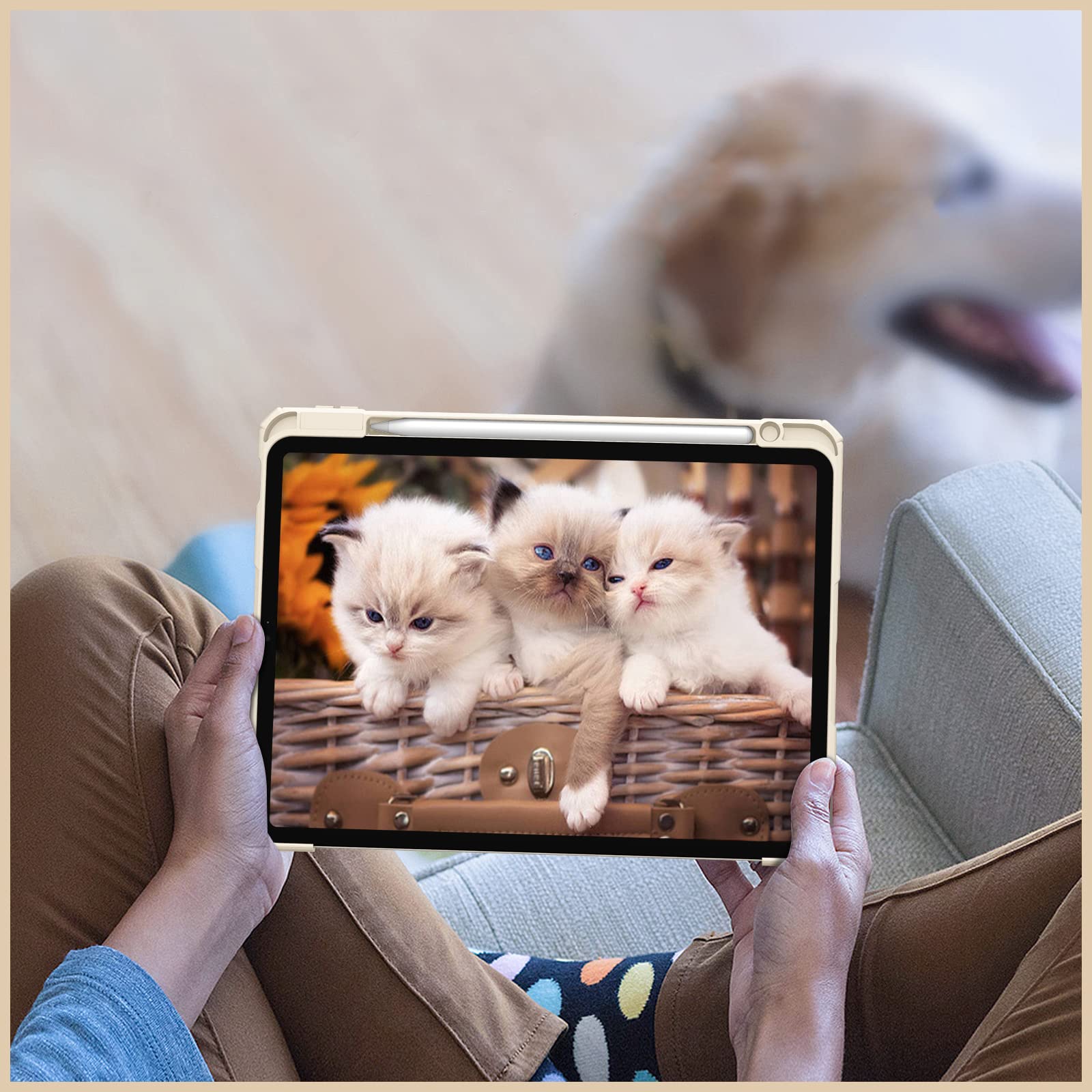 FINTIE Ultra Slim Lightweight Clear Case for iPad Air 11 Inch (2024/5th Gen/4th Gen 10.9