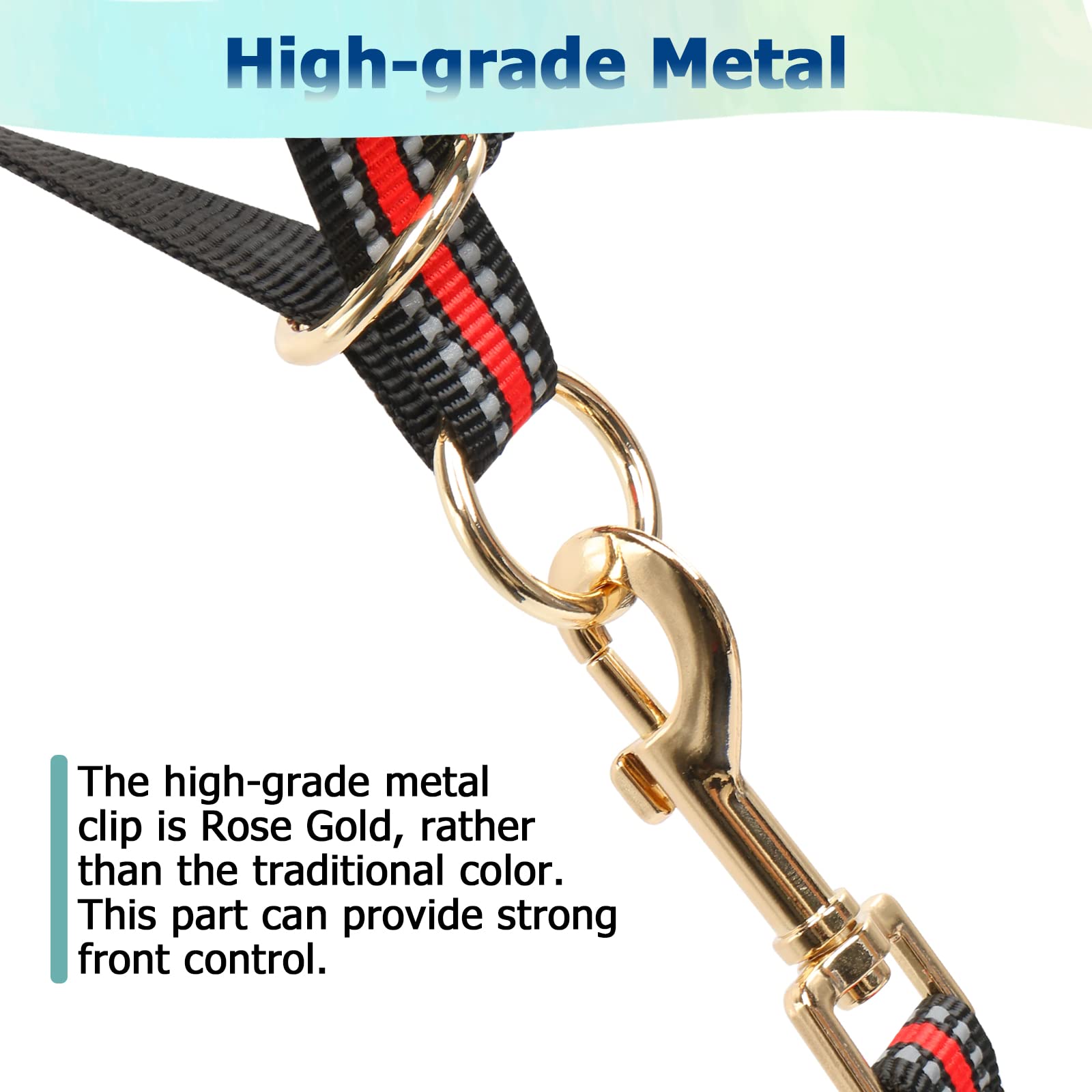 No Pull Dog Muzzle Leash for Aggressive Large Dogs - Adjustable Head Halter Harness to Stop Pulling & Choking (XL, Red) - Perfect for Walks, Training & Controlling Strong Pullers Safely