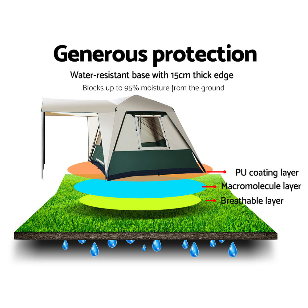 Weisshorn Instant Up 4 Person Pop Up Camping Tent - Lightweight Family Dome Tent for Hiking, Backpacking & Outdoor Adventures - Perfect for Camping Trips, Beach Days & Festivals