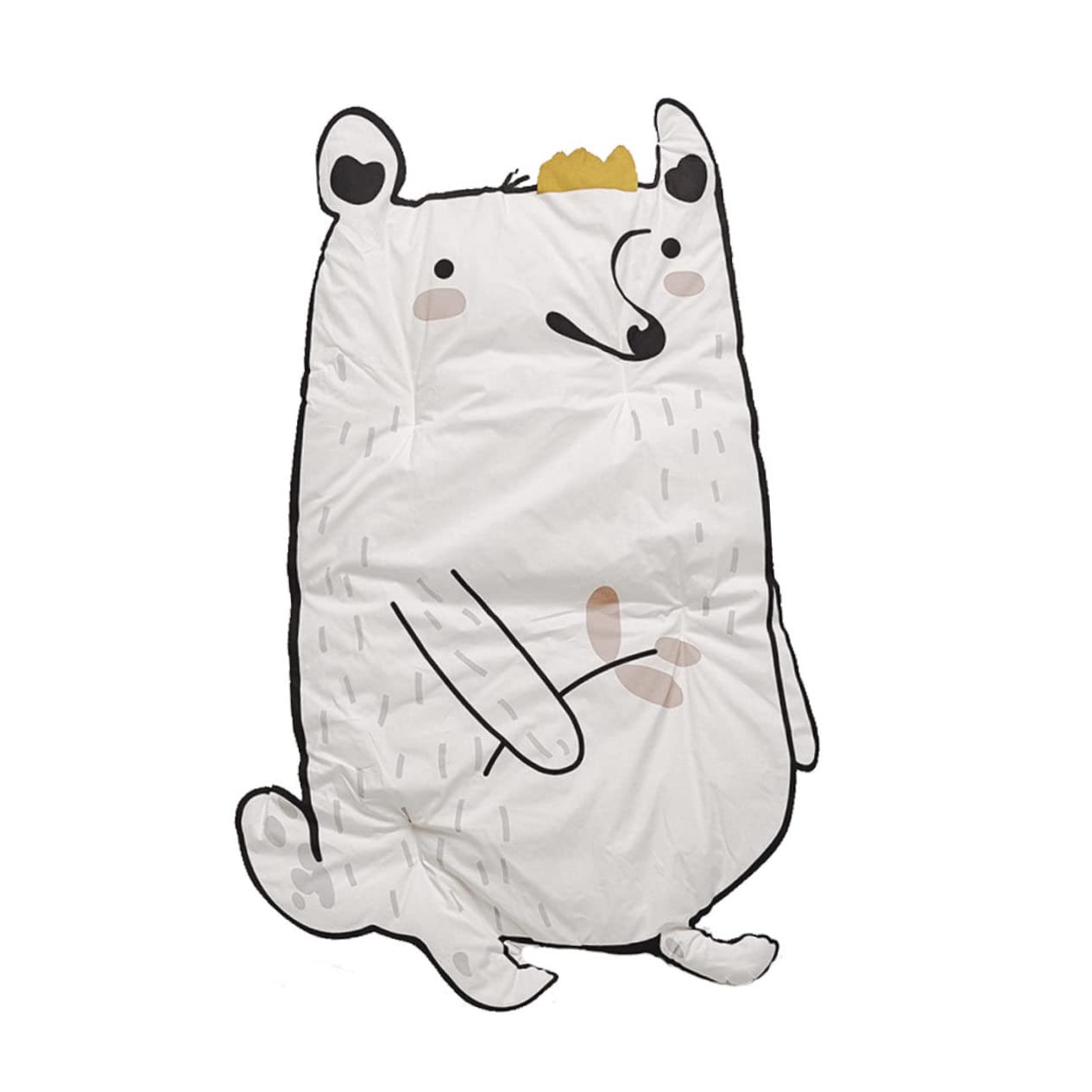 Totority 2-Pack Soft Cotton Raccoon Play Mat for Babies & Toddlers - Non-Slip Nursery Floor Rug, Washable Kids Playmat for Crawling & Playtime - Perfect for Daycare, Living Room & Nursery Decor