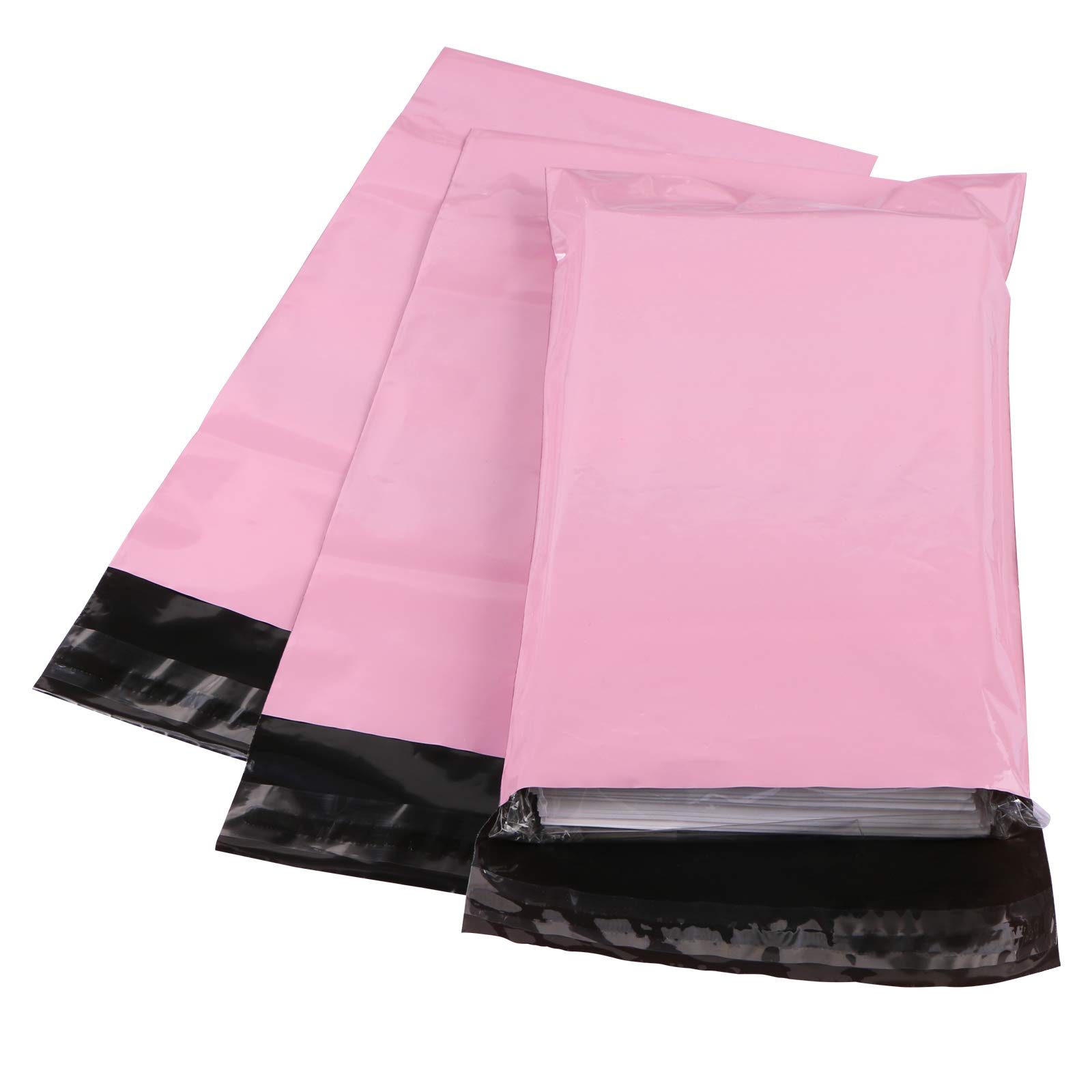 10 x 13.6 Inch Pink Poly Mailer Envelopes - Self Adhesive Waterproof Shipping Bags (Pack of 30) - Tear-Proof Postal Packaging for Ecommerce, Clothing & Small Business Shipments