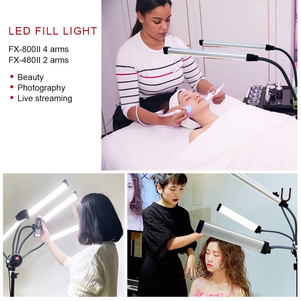 Yidoblo 50W Foldable LED Ring Light with Adjustable Color Temperature 3200K-5500K, USB Charging Port, Tripod Stand & Batteries - Perfect for YouTube Videos, Makeup Tutorials, Photography, and Studio Lighting