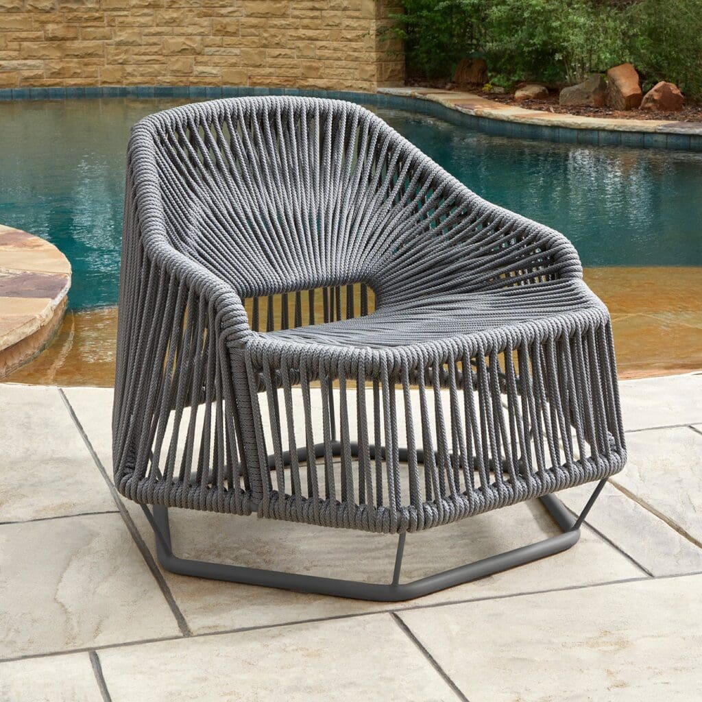 Hexagon Arm Chair by Cyan Design - Modern Grey Accent Chair for Living Room, Bedroom, or Office (Model 11822)
