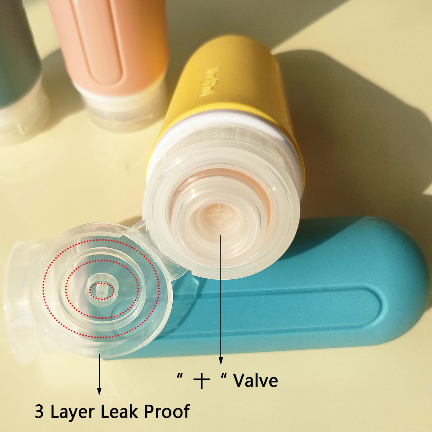 TSA Approved 3 oz Travel Bottles Set - 18 Pcs Leak Proof Silicone Containers for Shampoo, Lotion & Body Wash | BPA Free, Refillable & Squeezable Toiletries | Perfect for Air Travel, Gym & Vacation Essentials