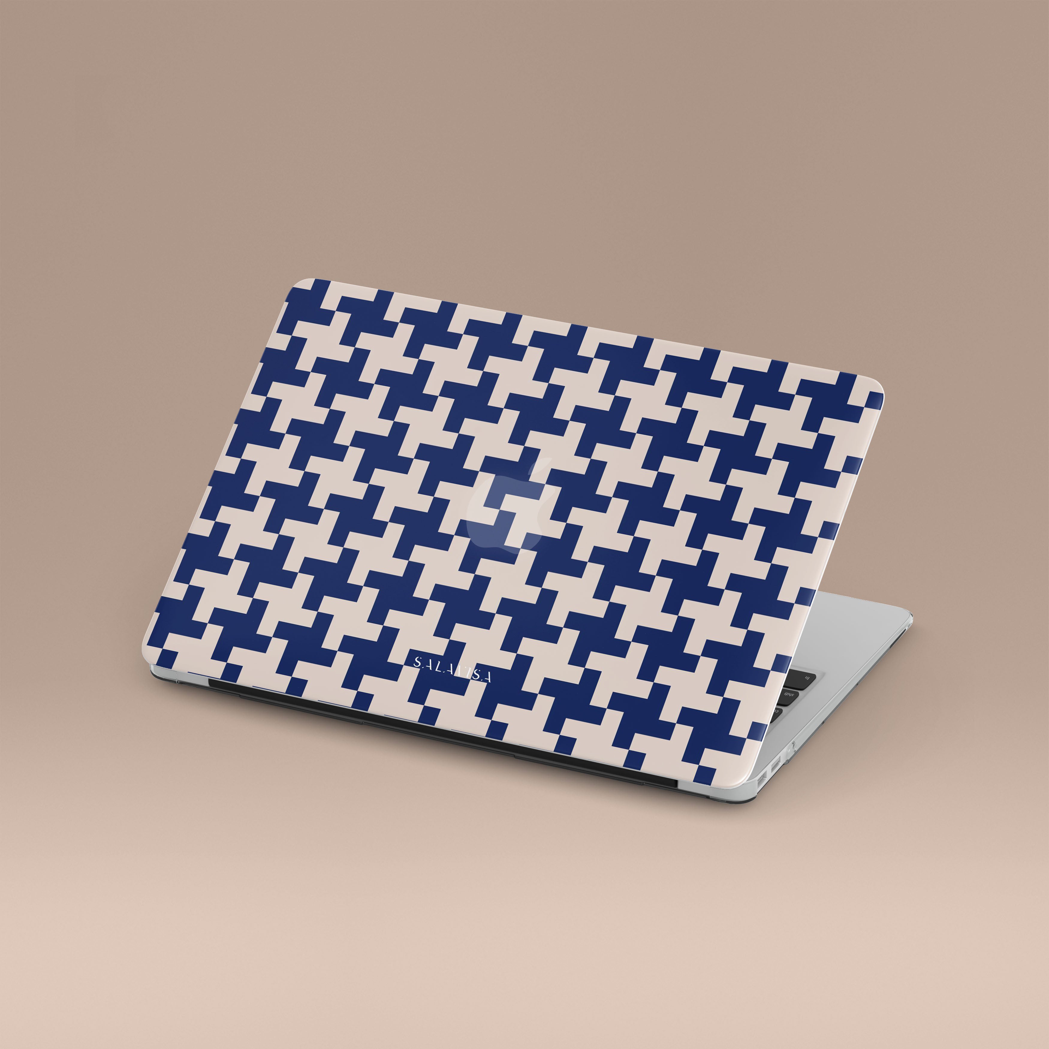 Stylish Blue Glen Plaid MacBook Pro/Air Case - Durable Protective Cover for 13/15 Inch Laptops - Perfect for Work, Travel & School Accessories