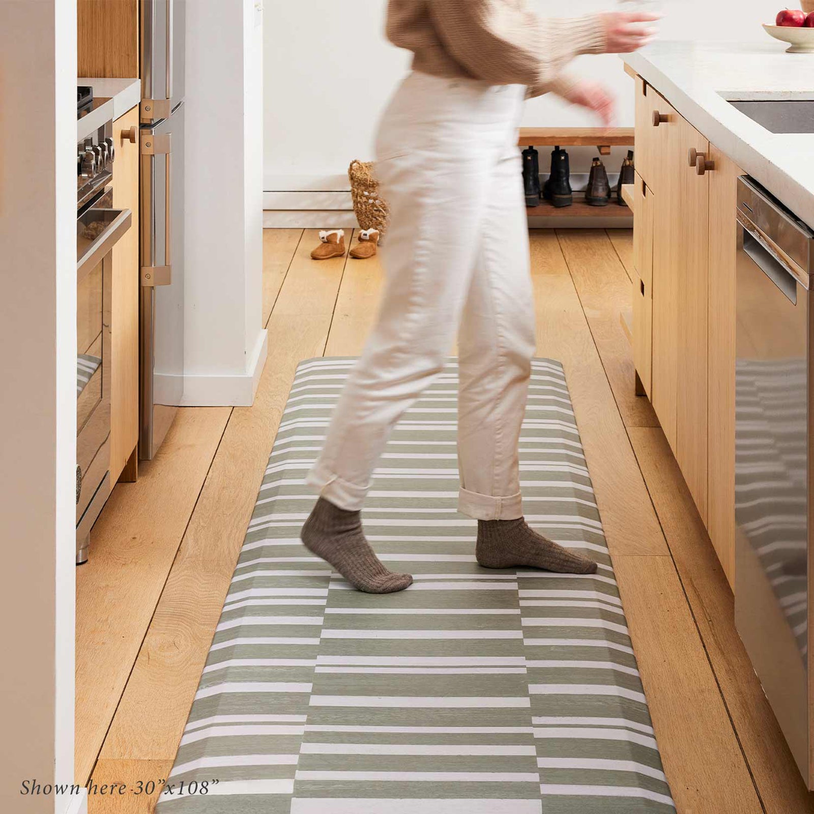 Nama Standing Mat - Anti-Fatigue Comfort Floor Mat with Sutton Stripe Design for Office, Kitchen & Home Use