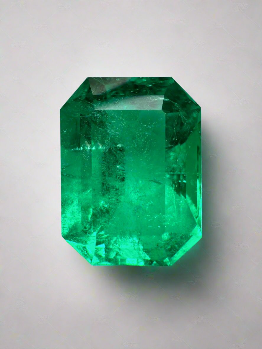 5.71 Carat 12x9mm Vivid Muzo Green Natural Loose Colombian Emerald - Classic Emerald Cut Gemstone for Jewelry Making, Engagement Rings & Luxury Gifts
