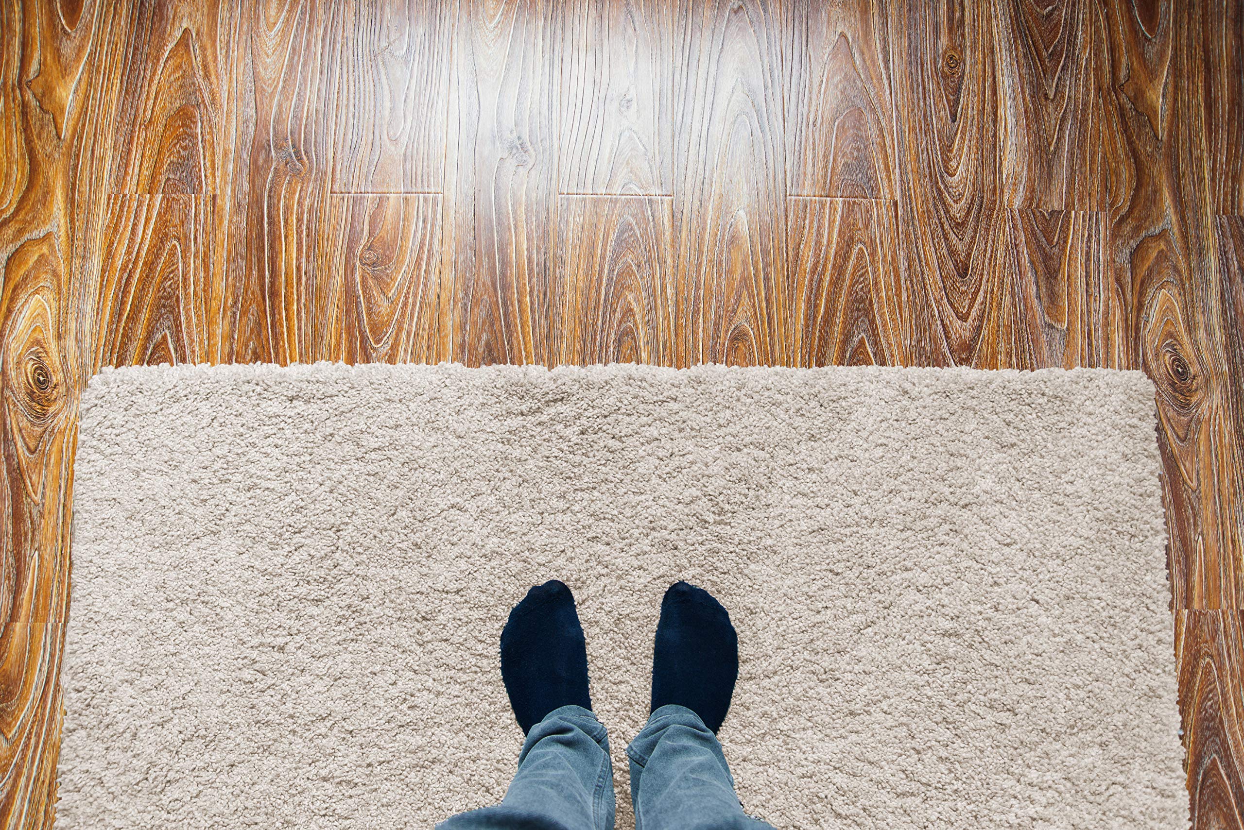 Koeckritz 10'x16' Caramel Cream Area Rug - Soft Plush Shag Carpet for Living Room, Bedroom & Home Decor - Cozy Floor Mat for Family Room, Dorm or Office